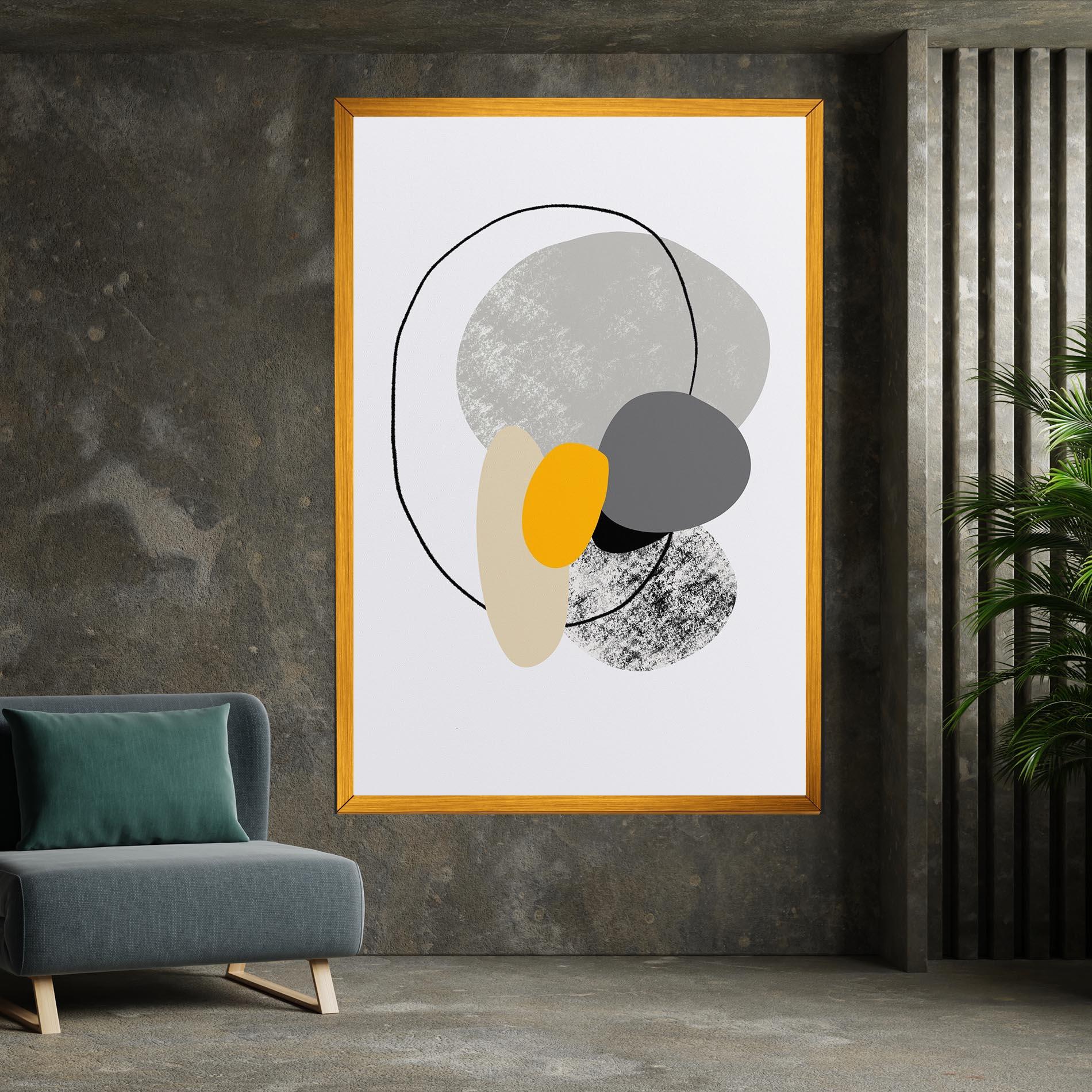 Vászonkép Grey Orange Shape mockup 7