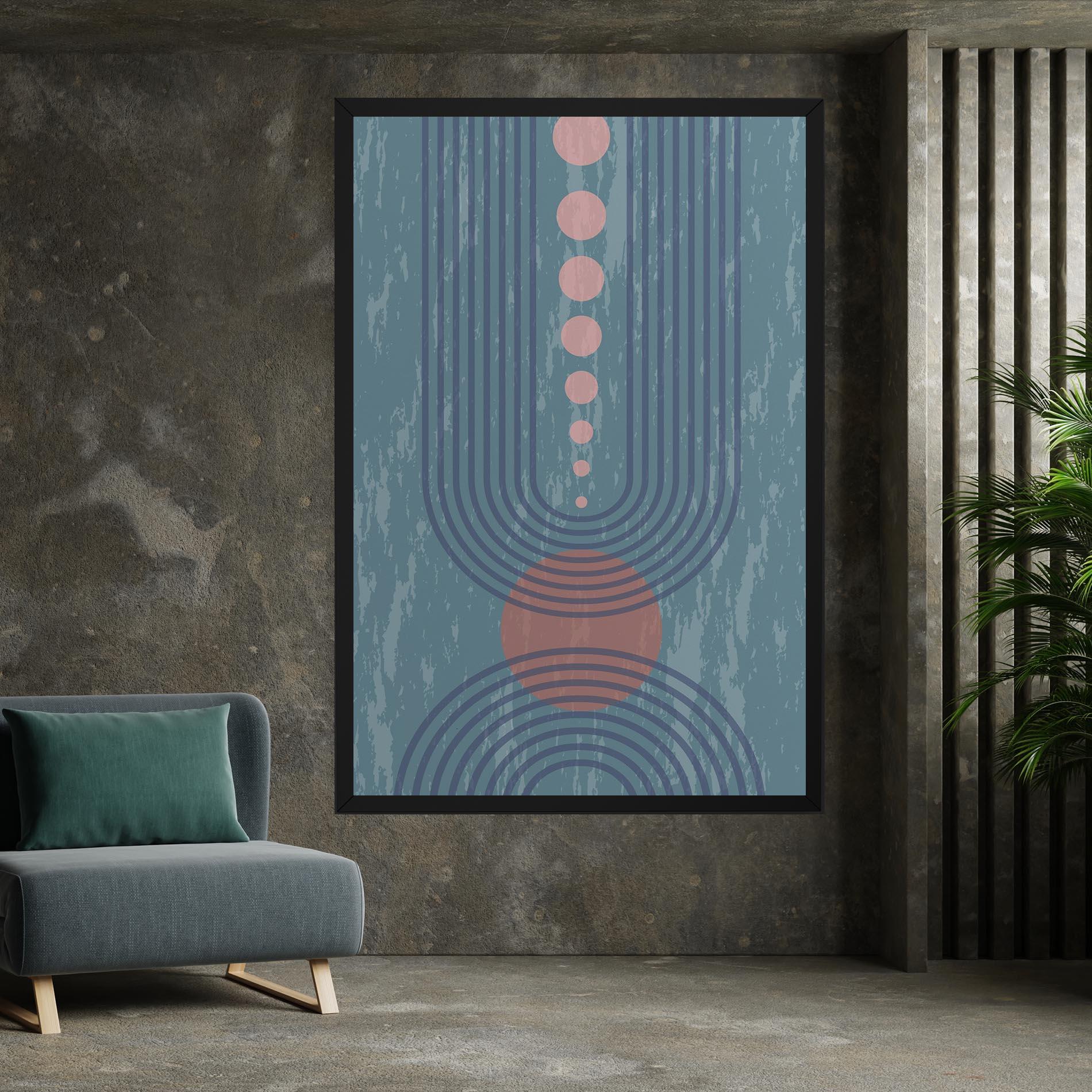 Vászonkép Pink Circle On Blue mockup 7