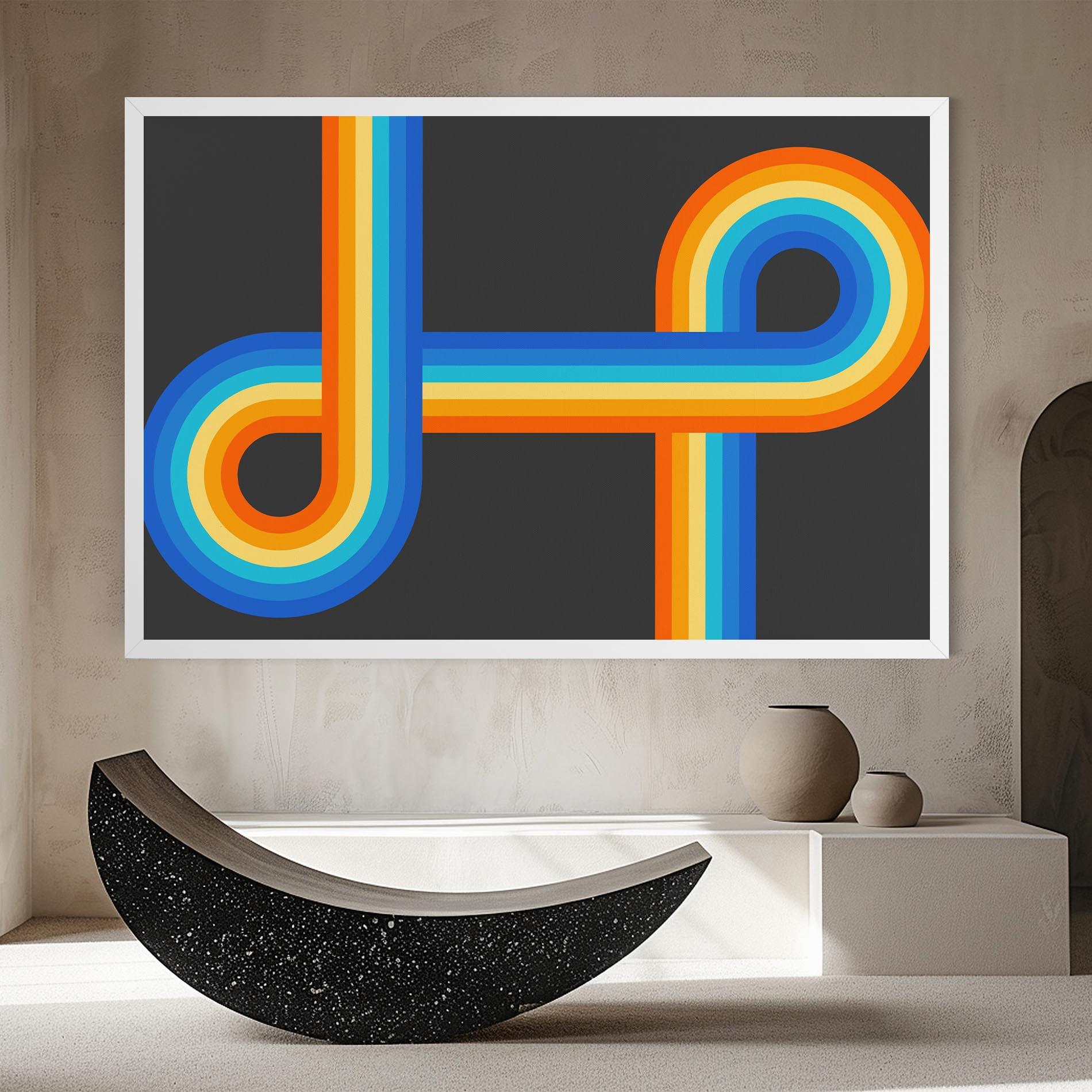 Vászonkép Vintage Ranbow mockup 8