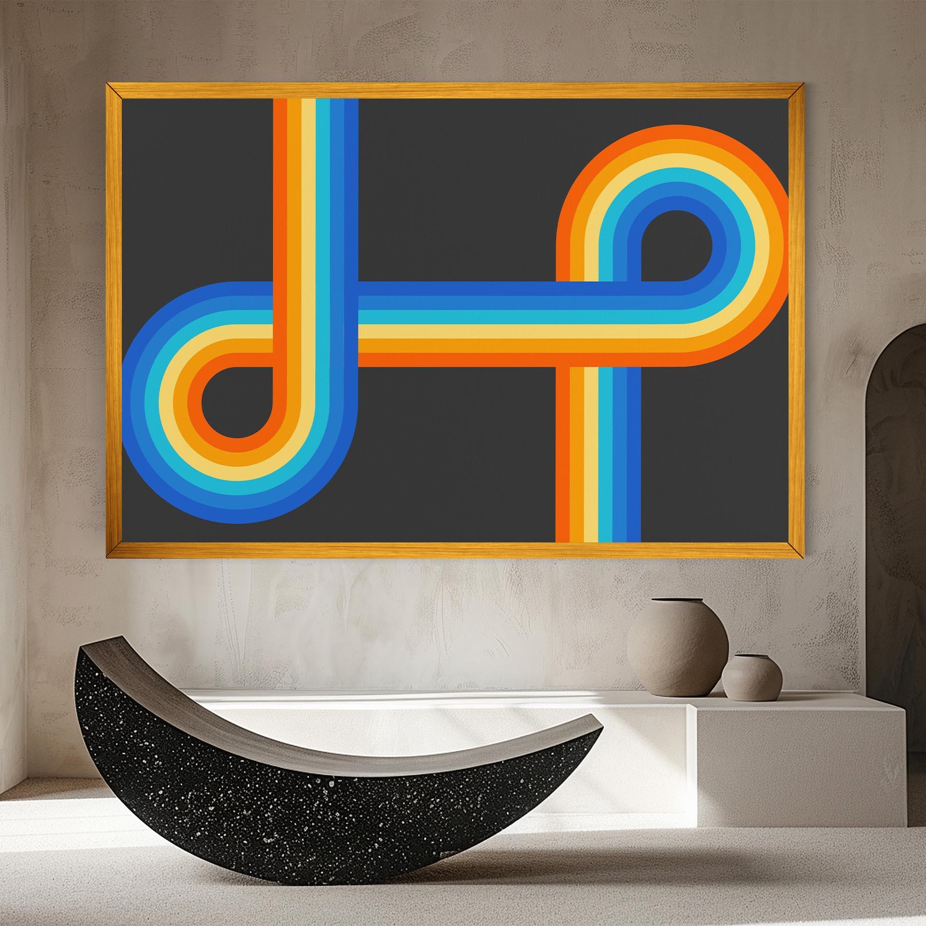 Vászonkép Vintage Ranbow mockup 8