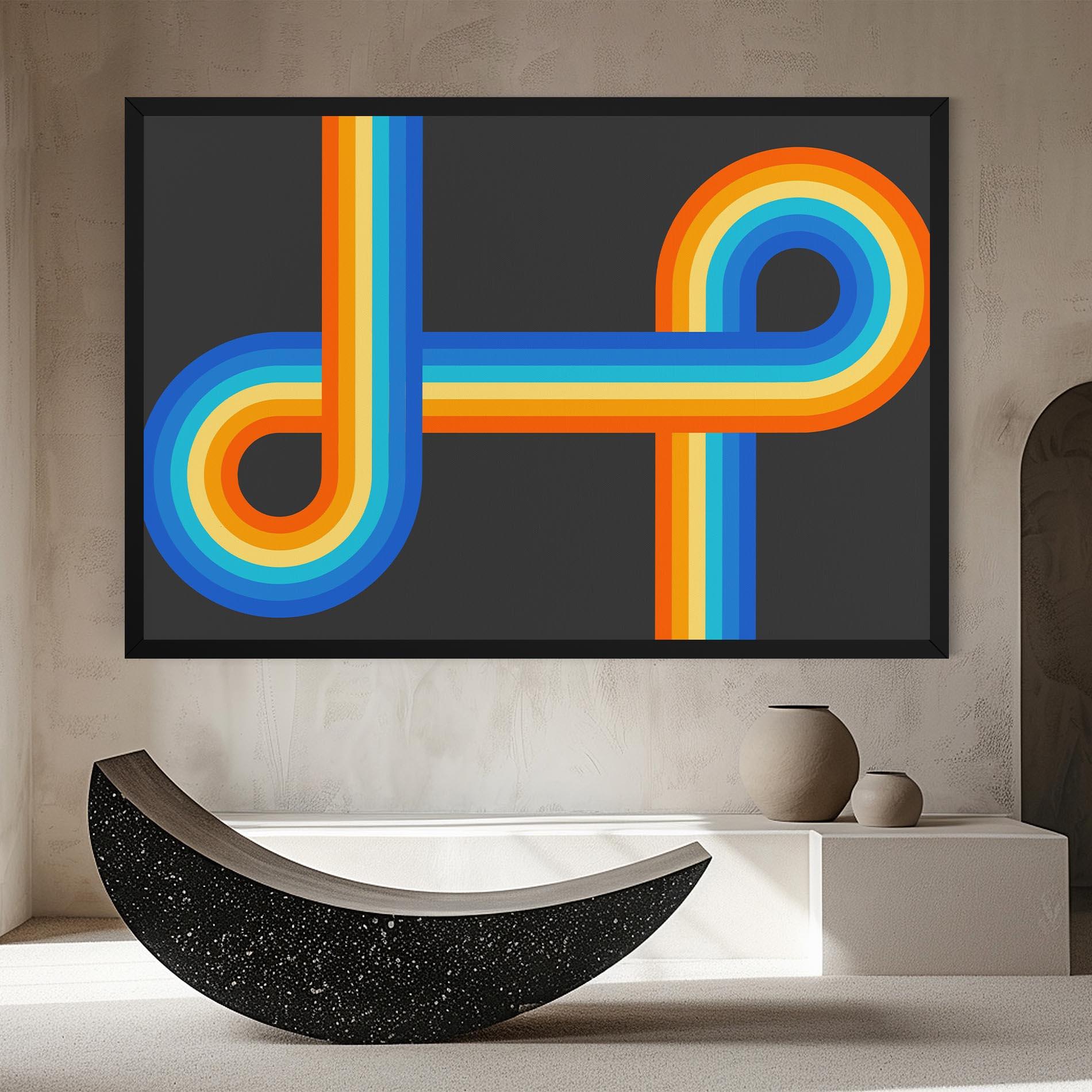 Vászonkép Vintage Ranbow mockup 8