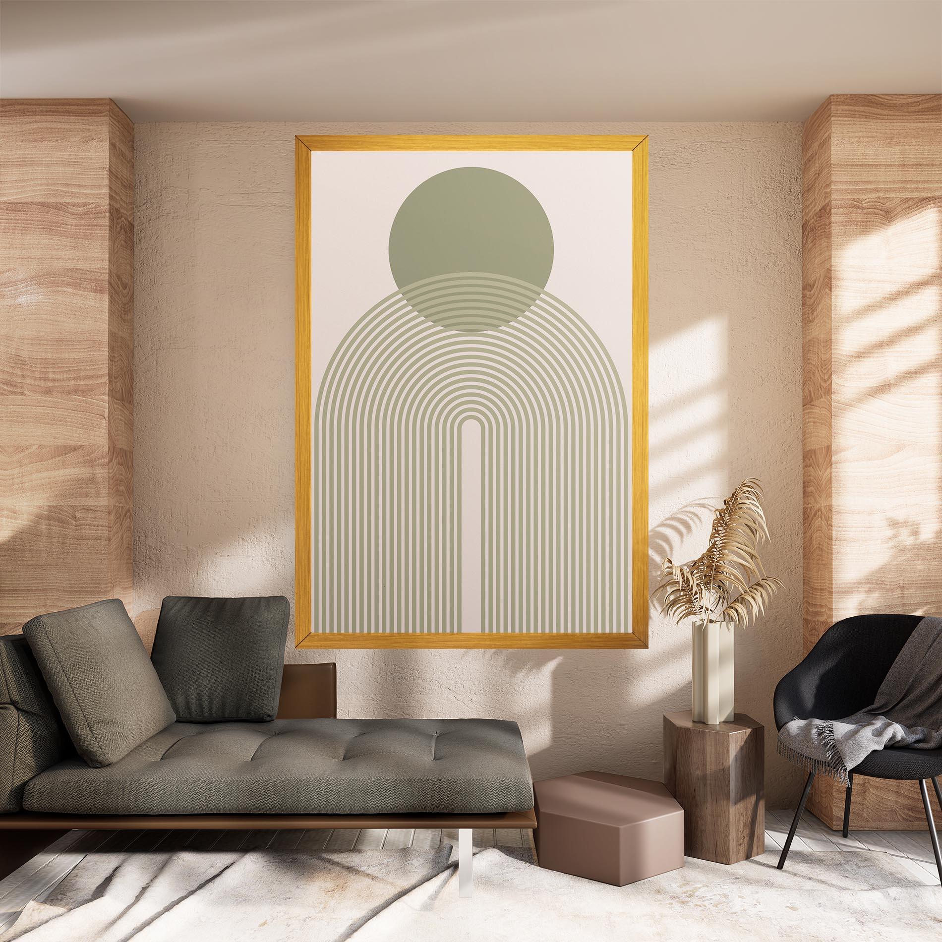 Vászonkép Green Circle Lines mockup 8