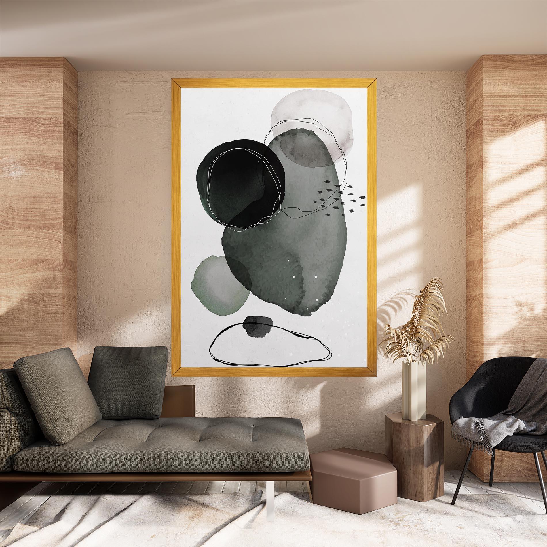 Vászonkép Green Watercolor mockup 8