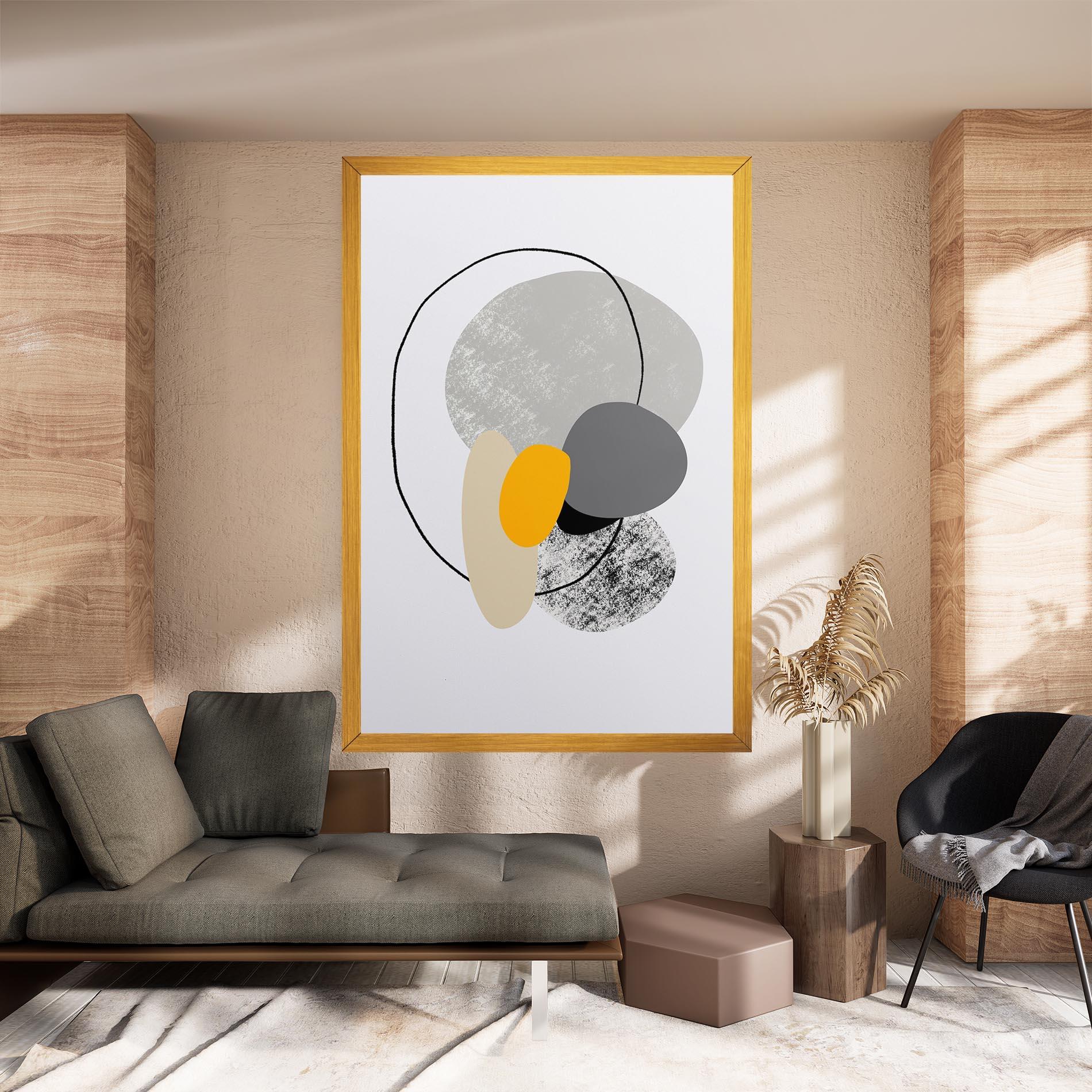 Vászonkép Grey Orange Shape mockup 8