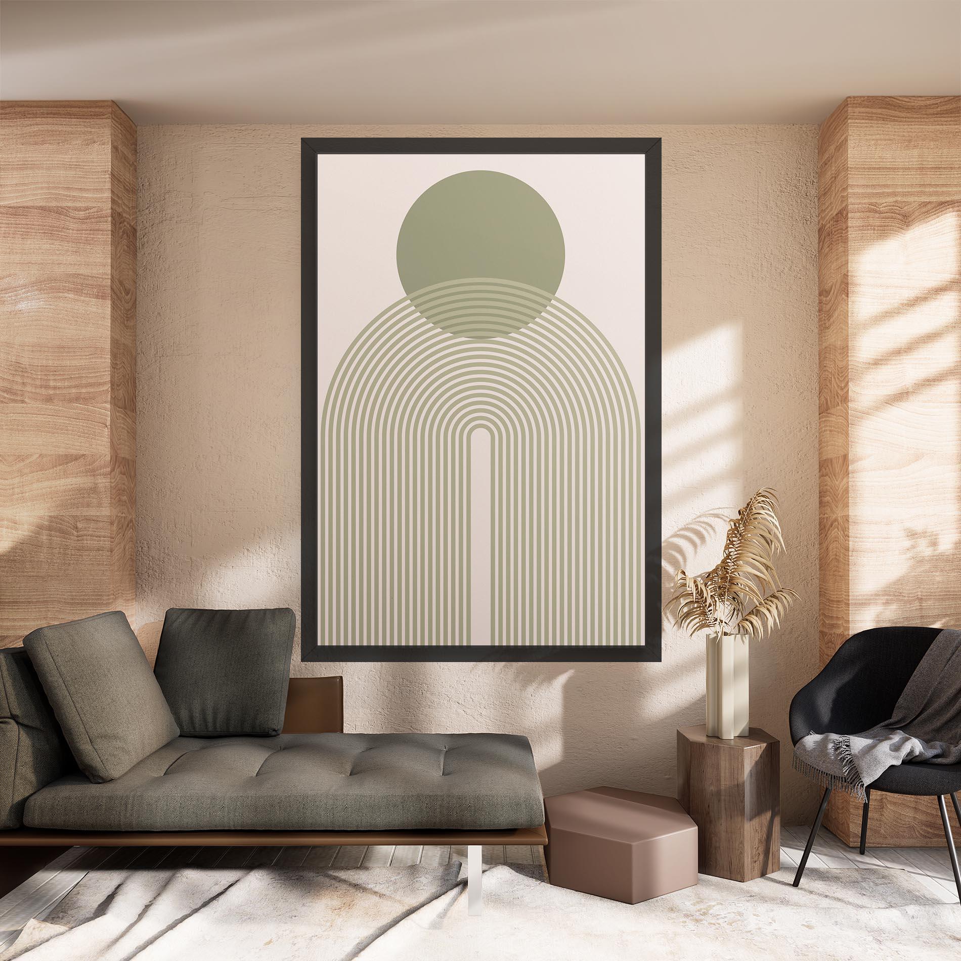 Vászonkép Green Circle Lines mockup 8