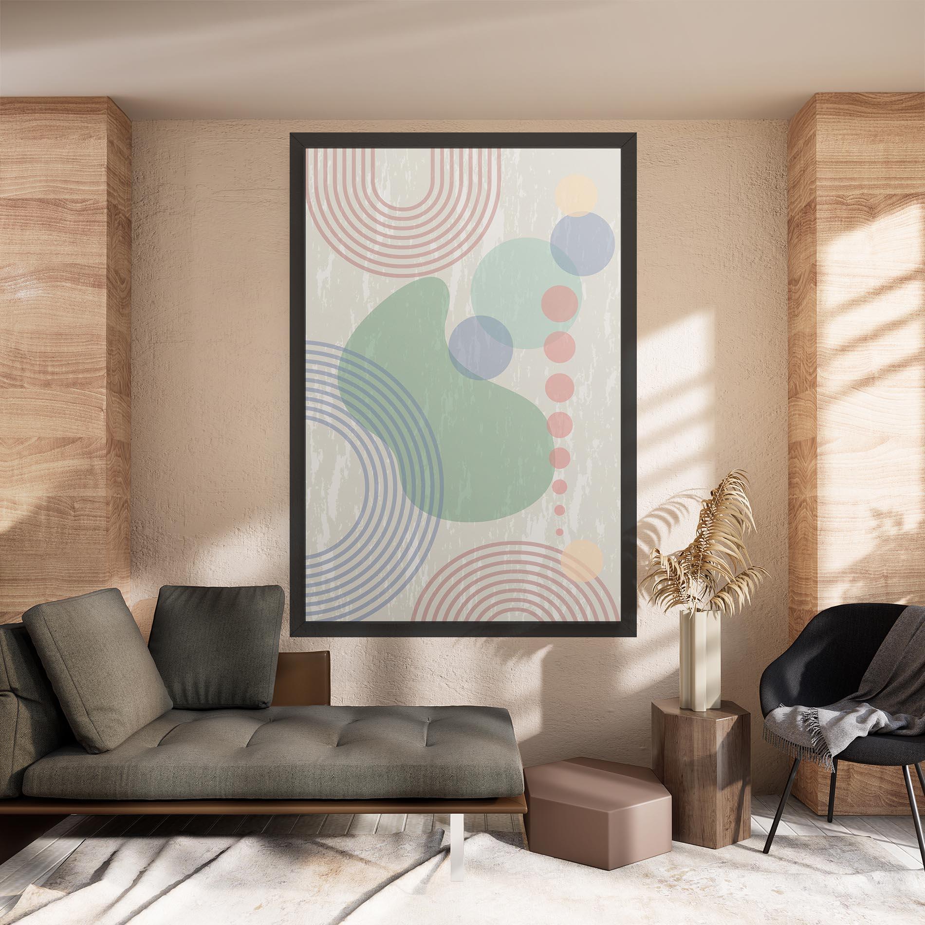 Vászonkép Green Pink Shapes mockup 8