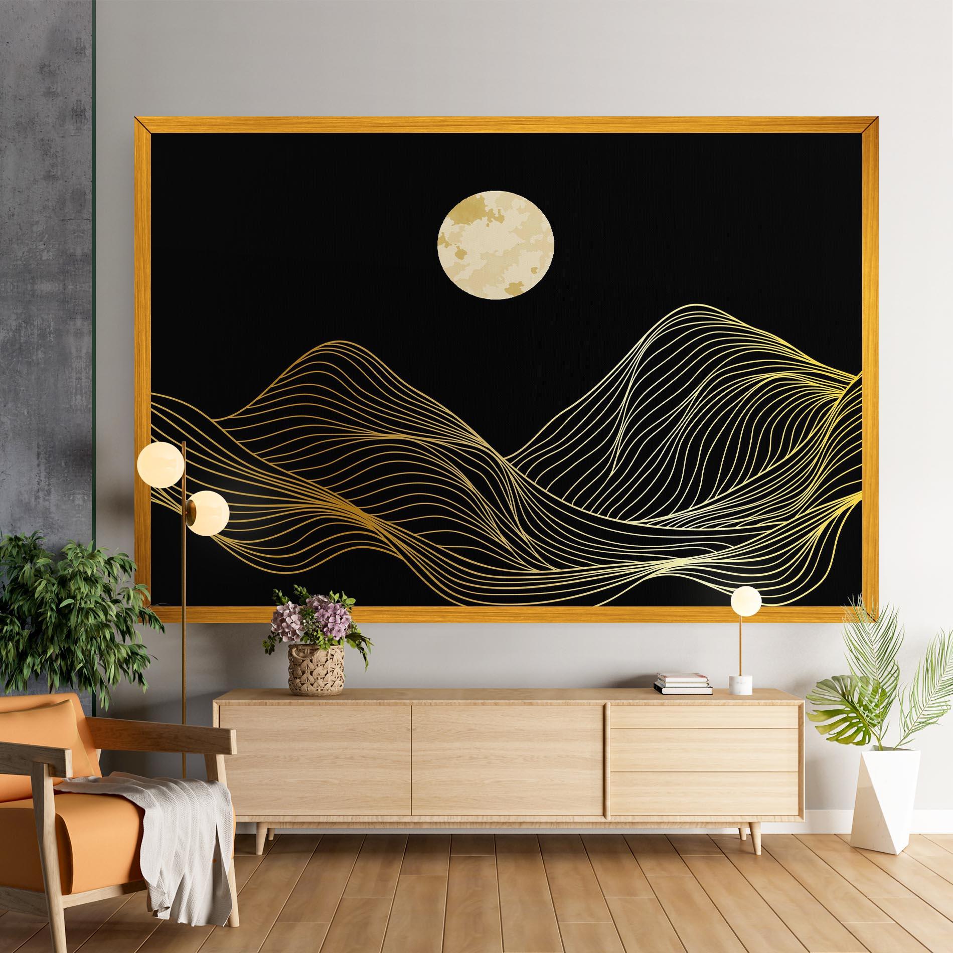 Vászonkép Golden Moon mockup 9