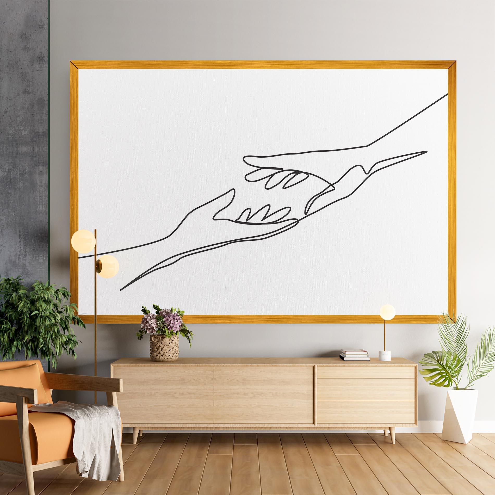 Vászonkép Hands Reaching mockup 9