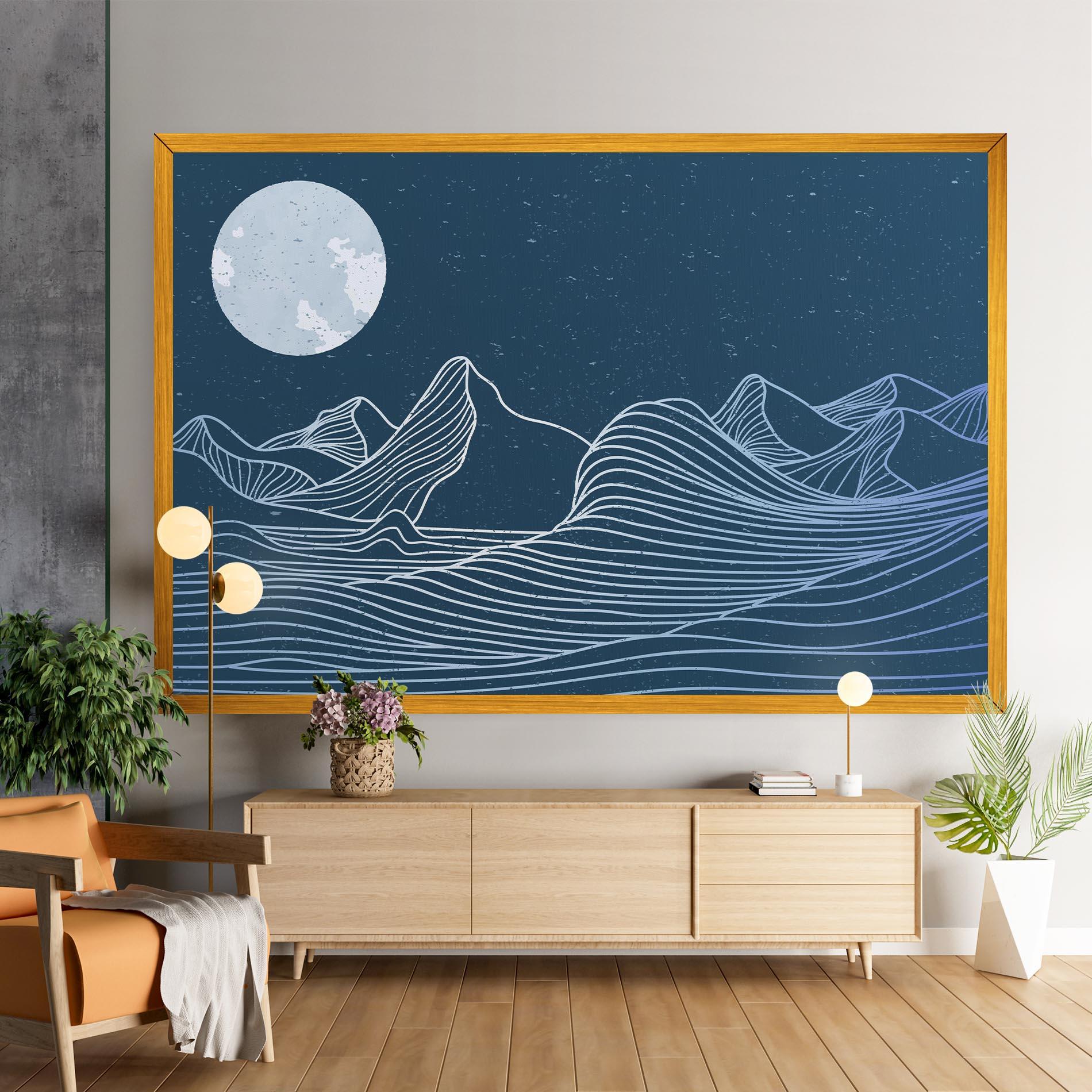 Vászonkép Ocean Blue Wave mockup 9