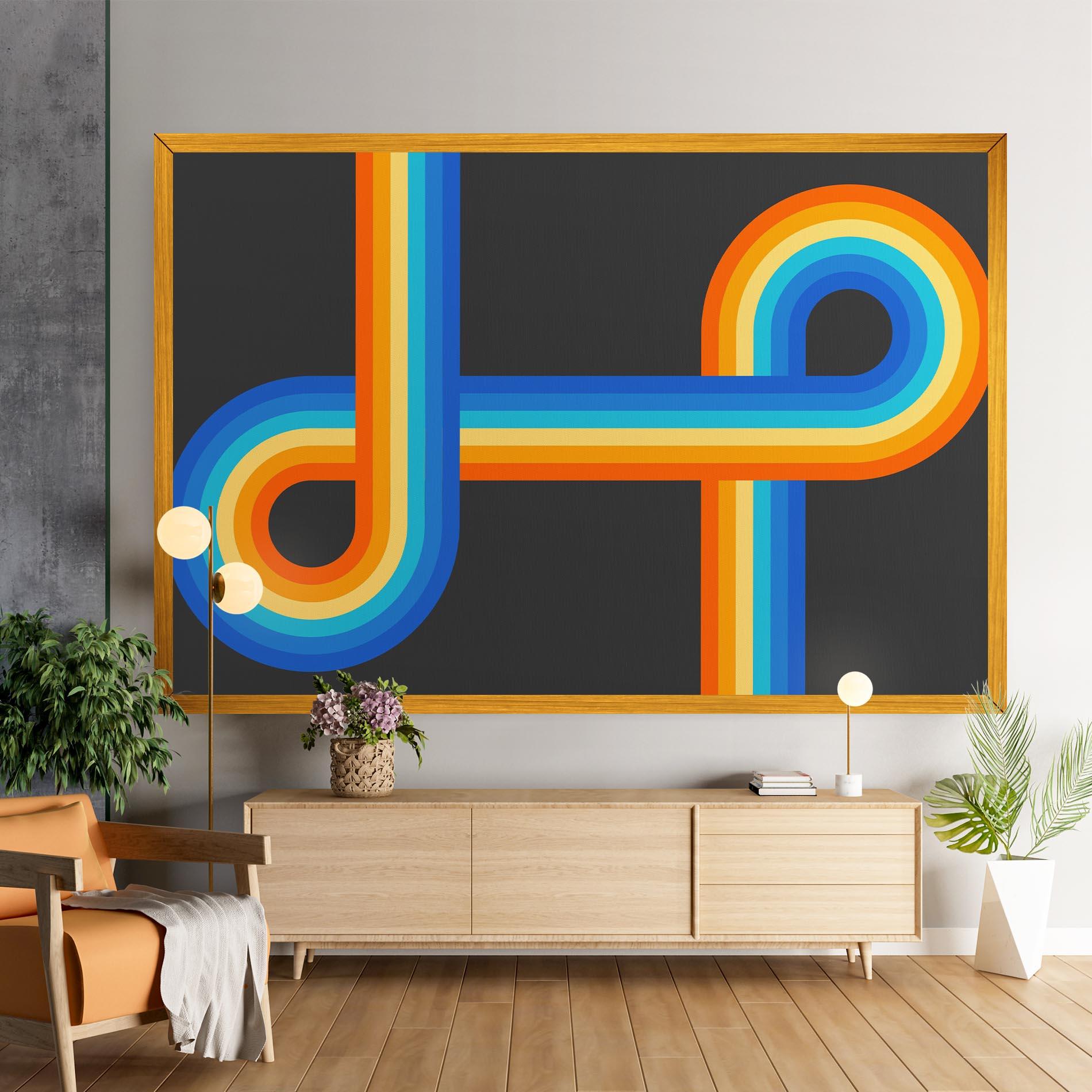 Vászonkép Vintage Ranbow mockup 9