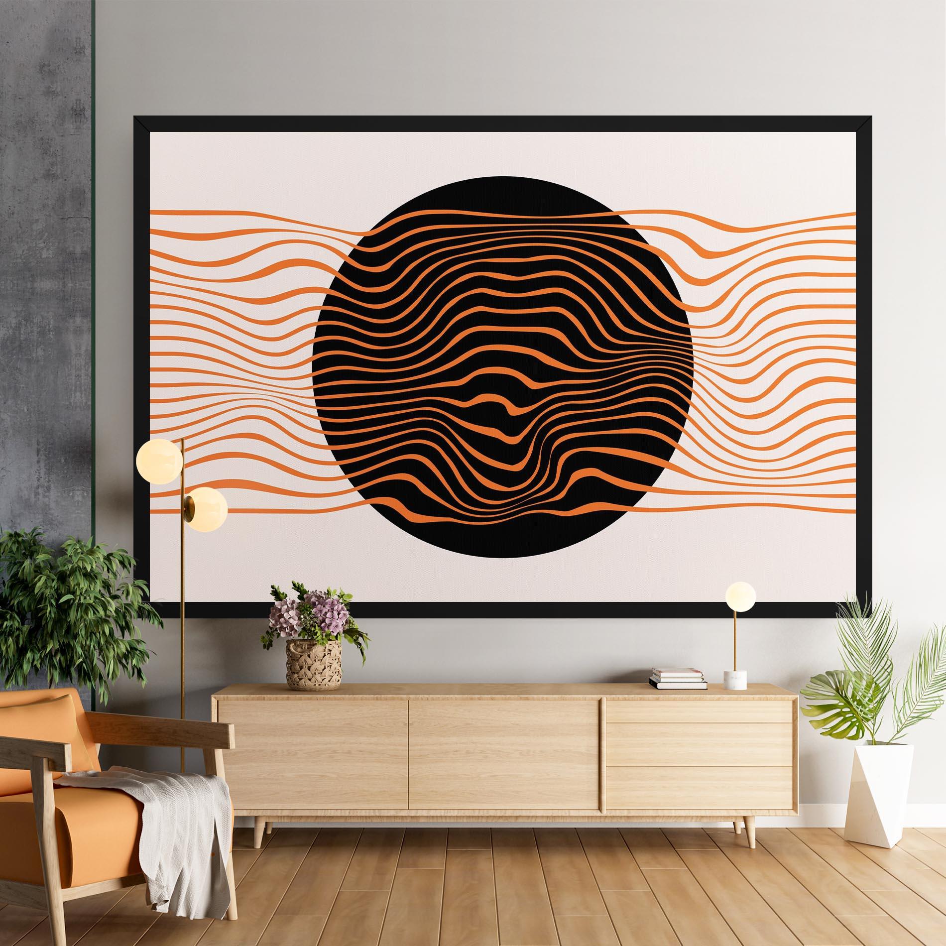 Vászonkép Black Circle mockup 9