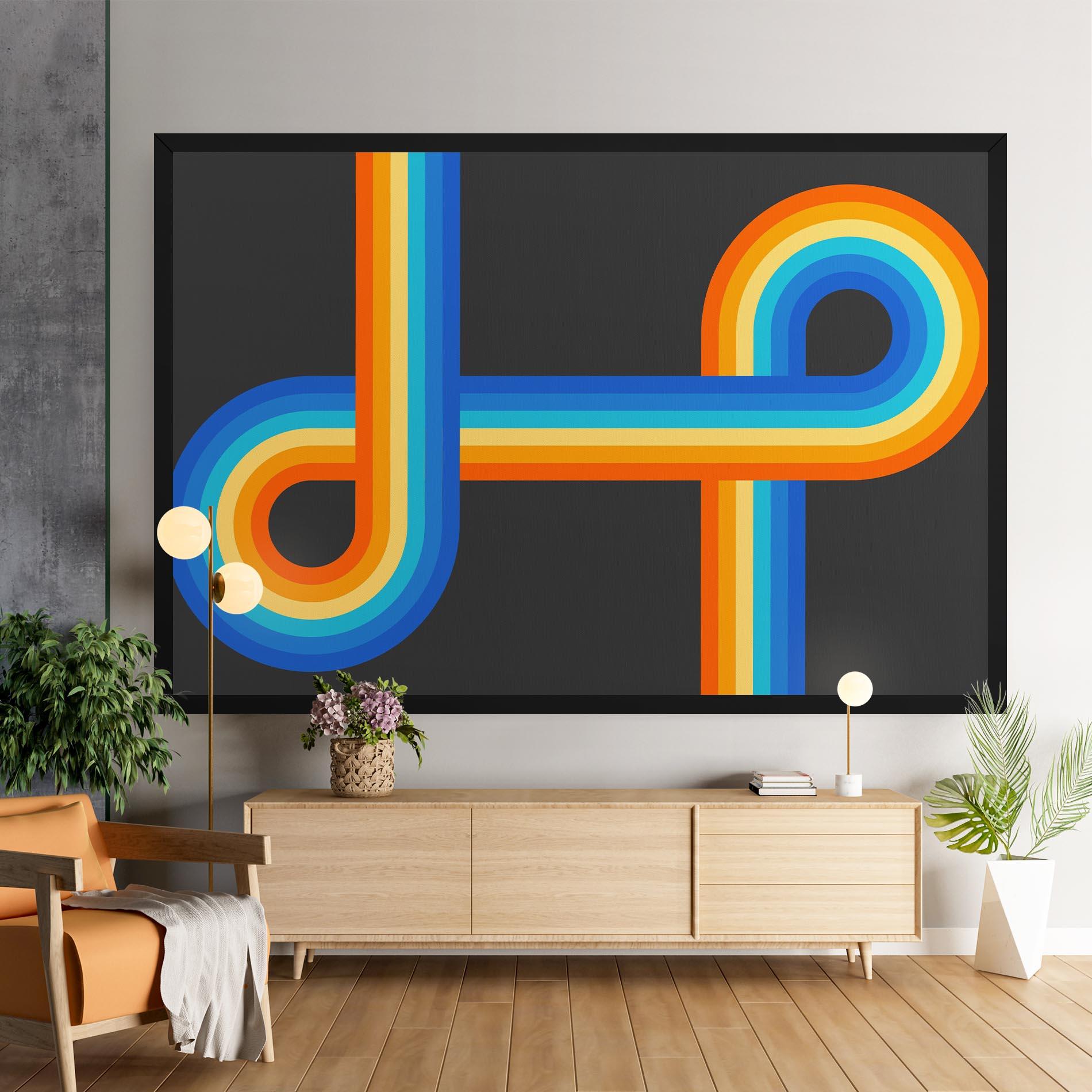 Vászonkép Vintage Ranbow mockup 9