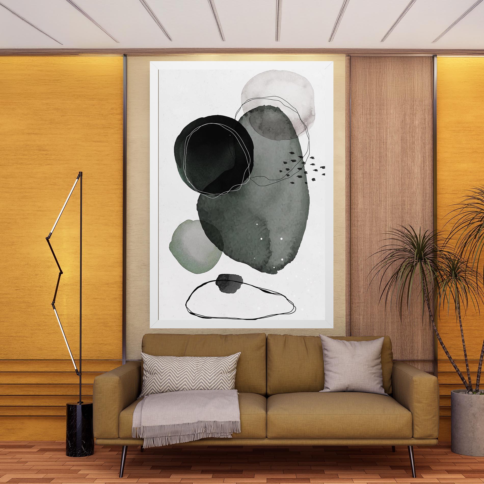 Vászonkép Green Watercolor mockup 9