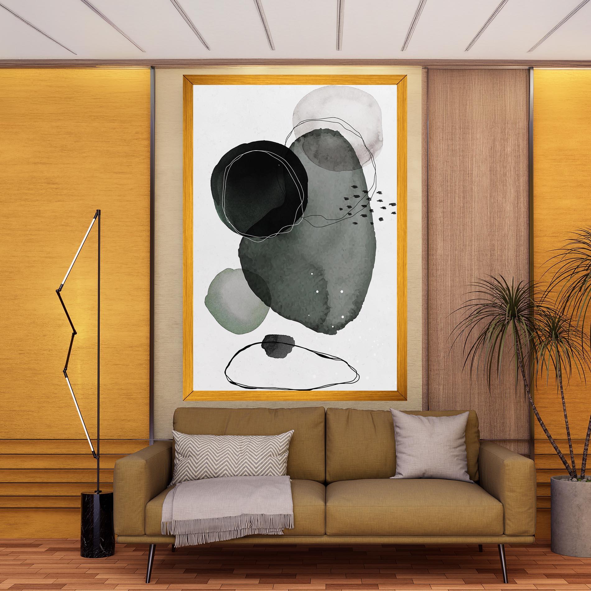 Vászonkép Green Watercolor mockup 9