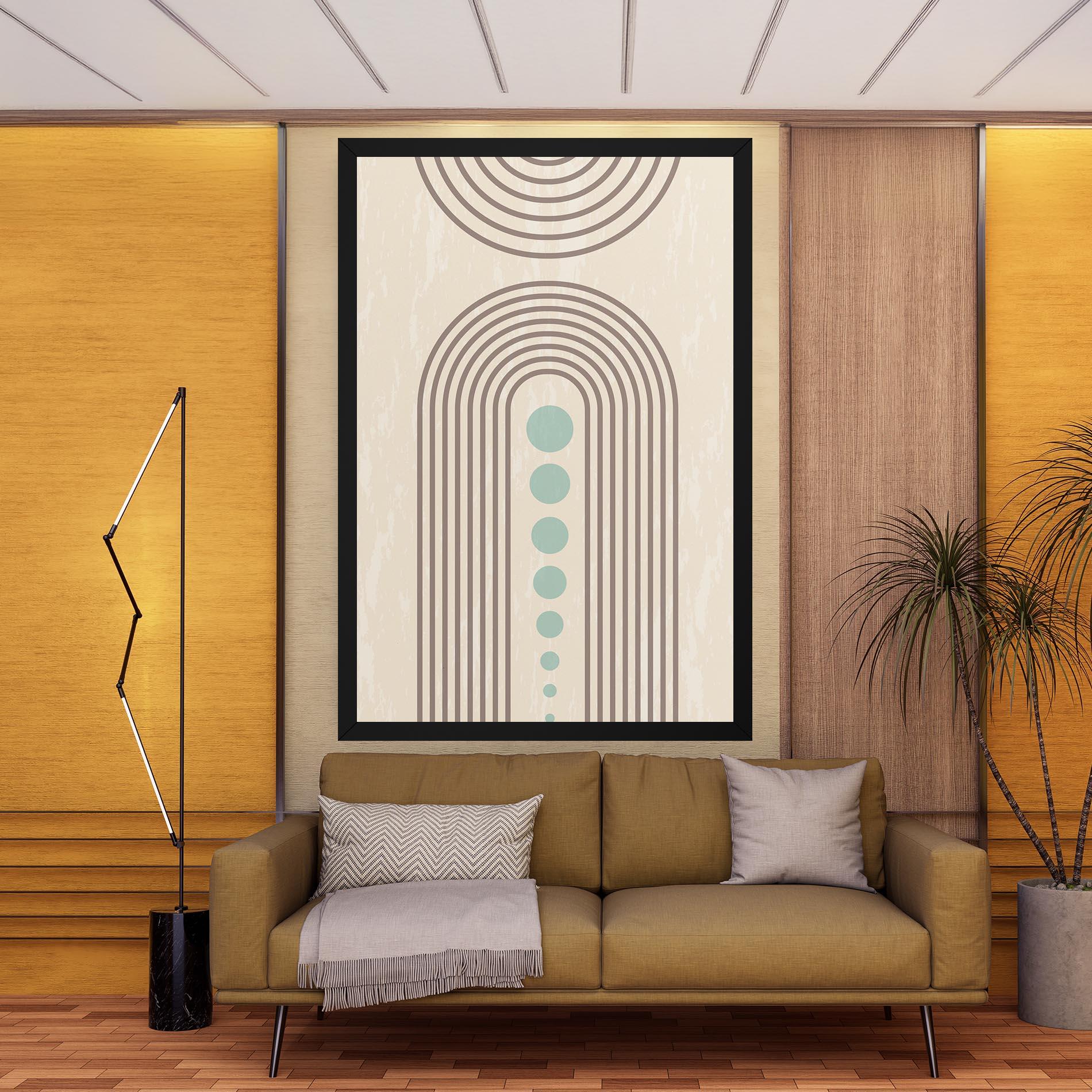 Vászonkép Cream Blue Circles mockup 9