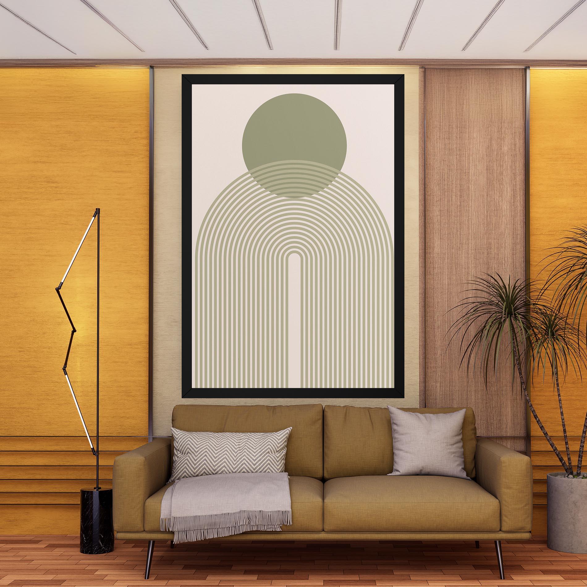 Vászonkép Green Circle Lines mockup 9