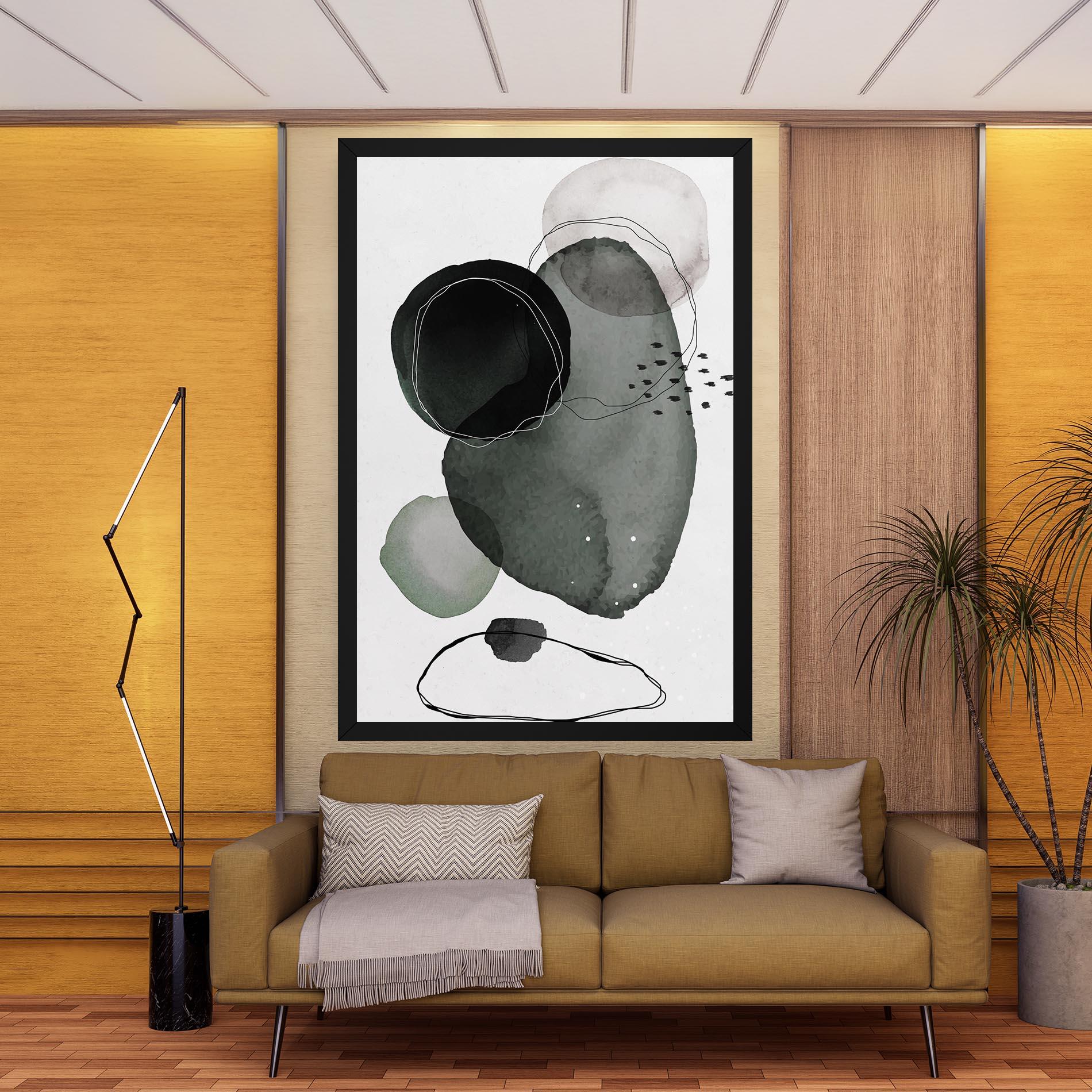 Vászonkép Green Watercolor mockup 9