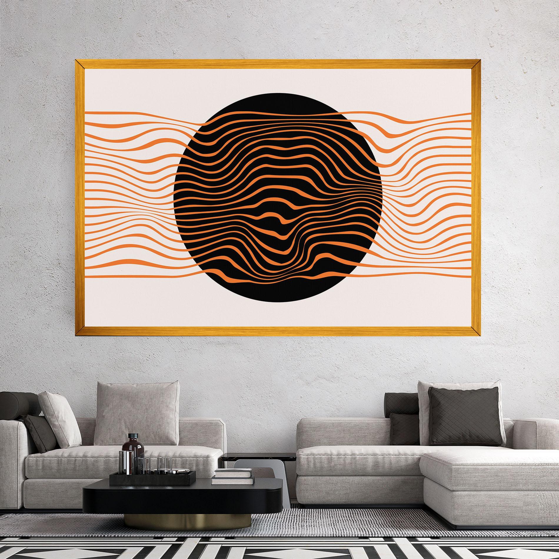 Vászonkép Black Circle mockup 2