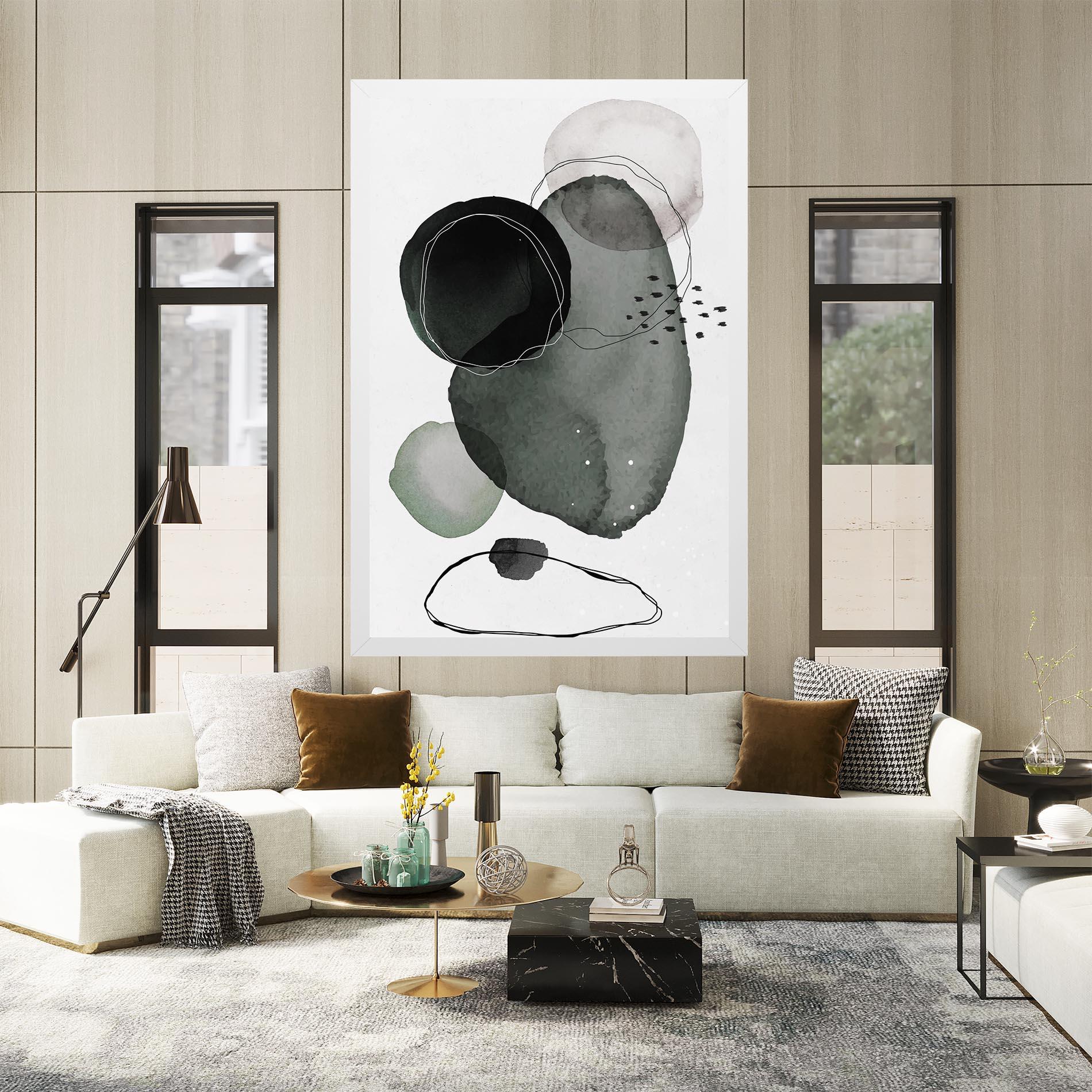 Vászonkép Green Watercolor mockup 2