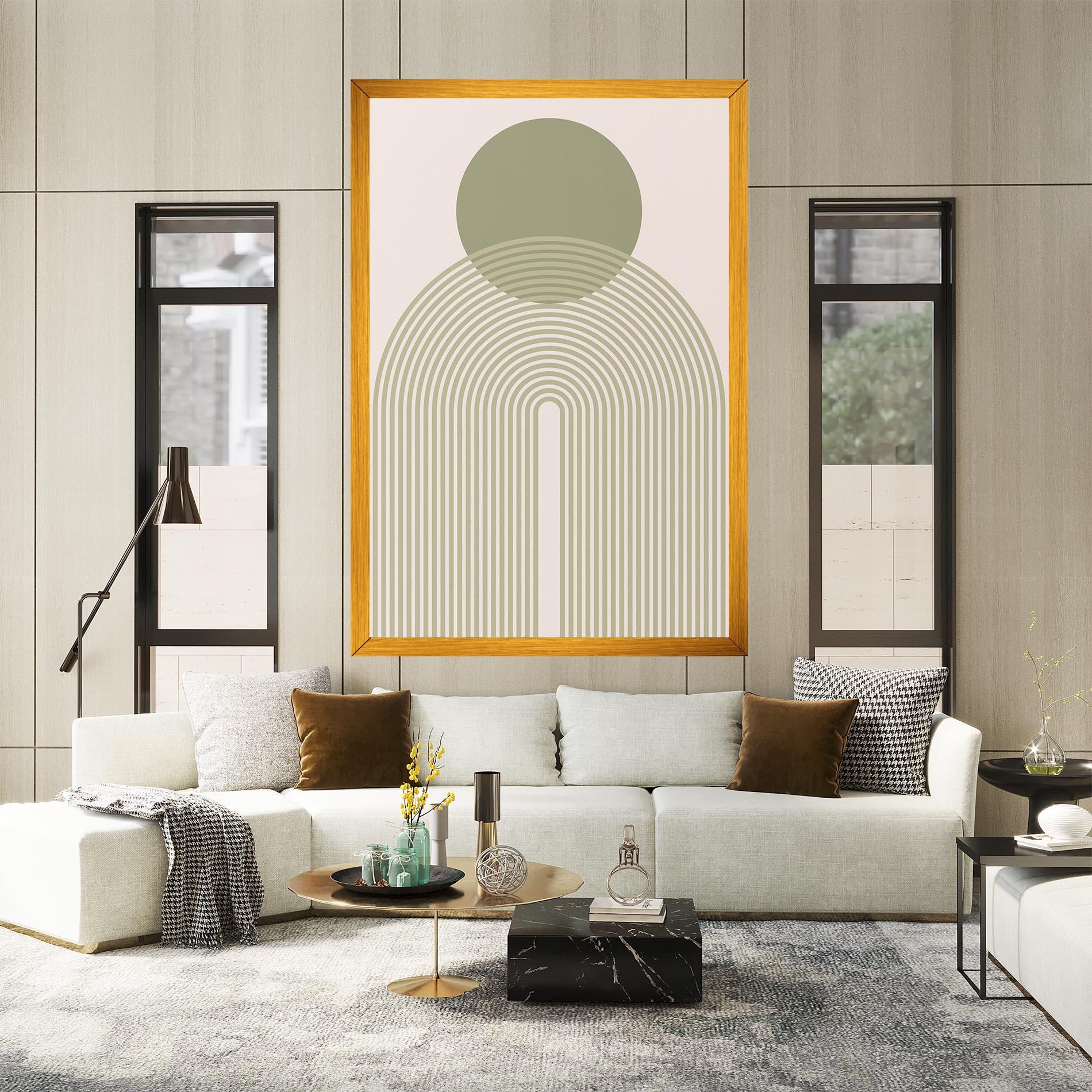 Vászonkép Green Circle Lines mockup 2