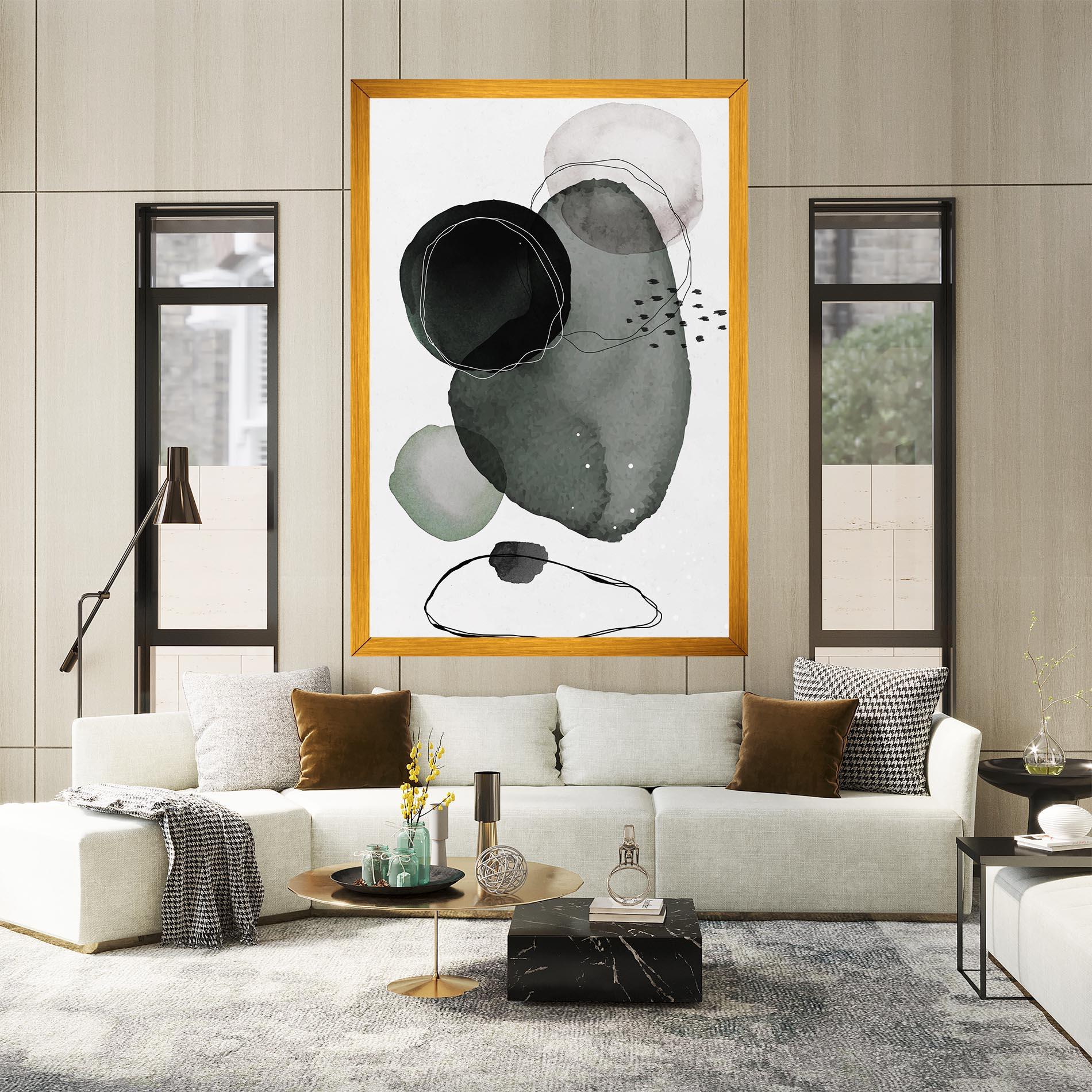 Vászonkép Green Watercolor mockup 2