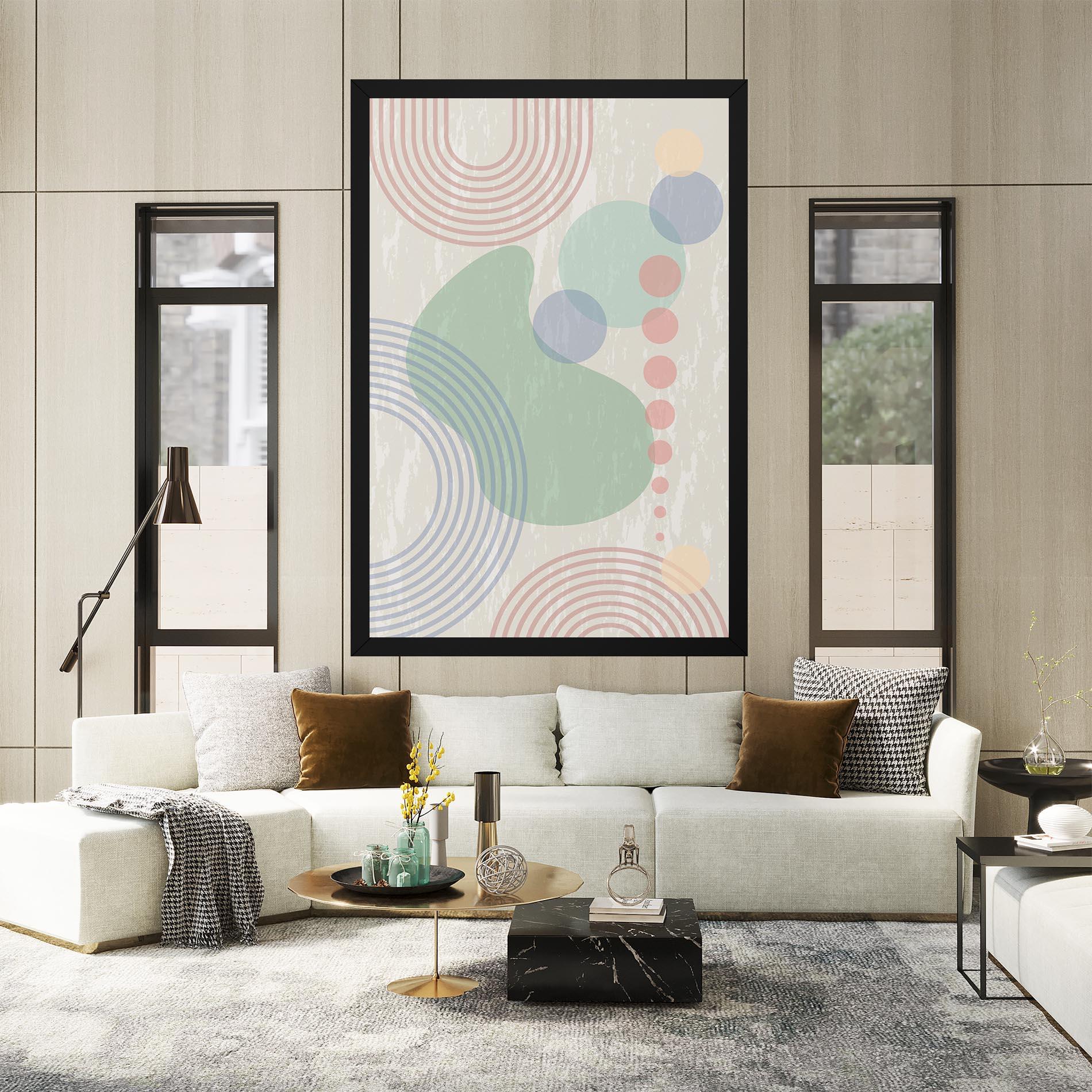 Vászonkép Green Pink Shapes mockup 2