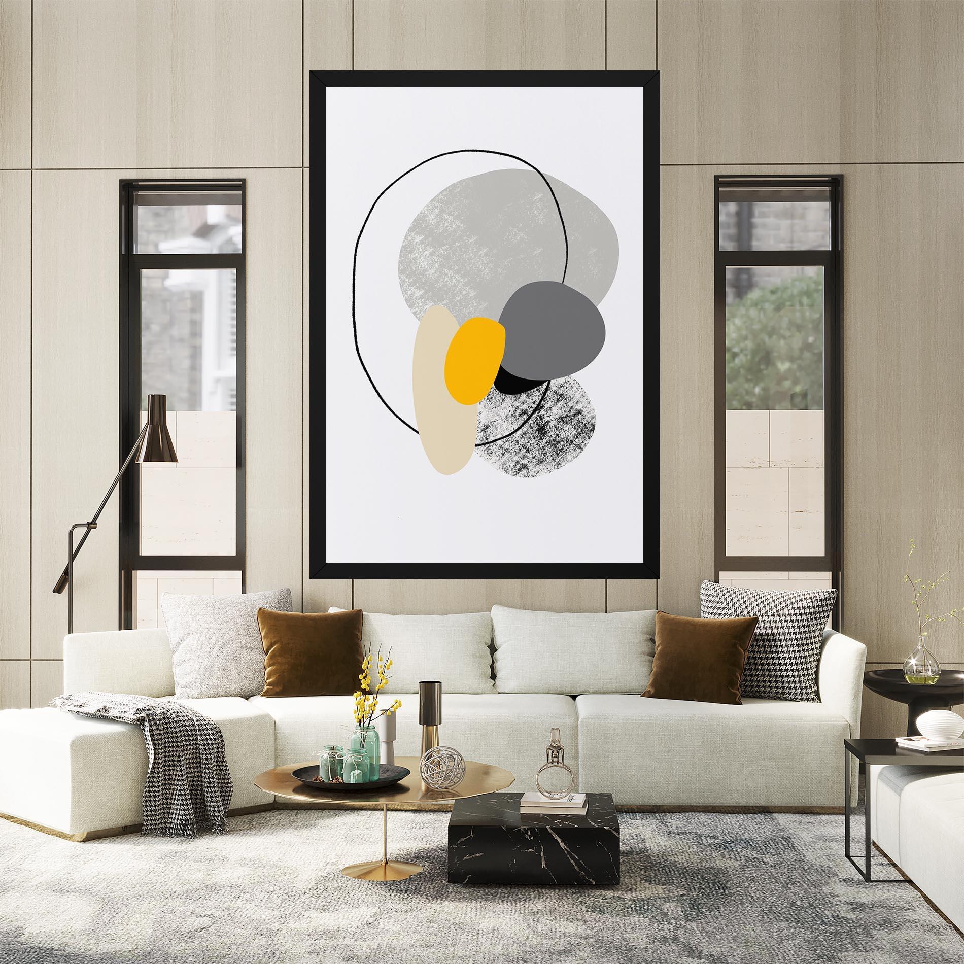 Vászonkép Grey Orange Shape mockup 2