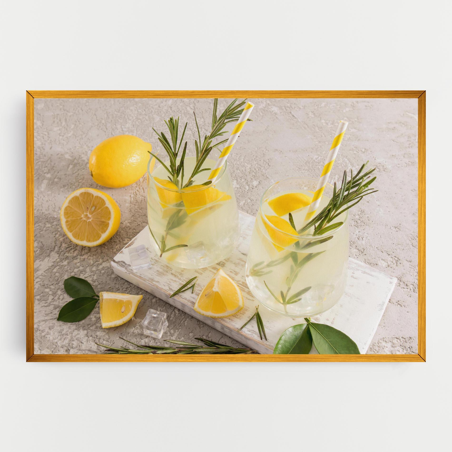 Vászonkép Homemade Rosemary Drink mockup 0