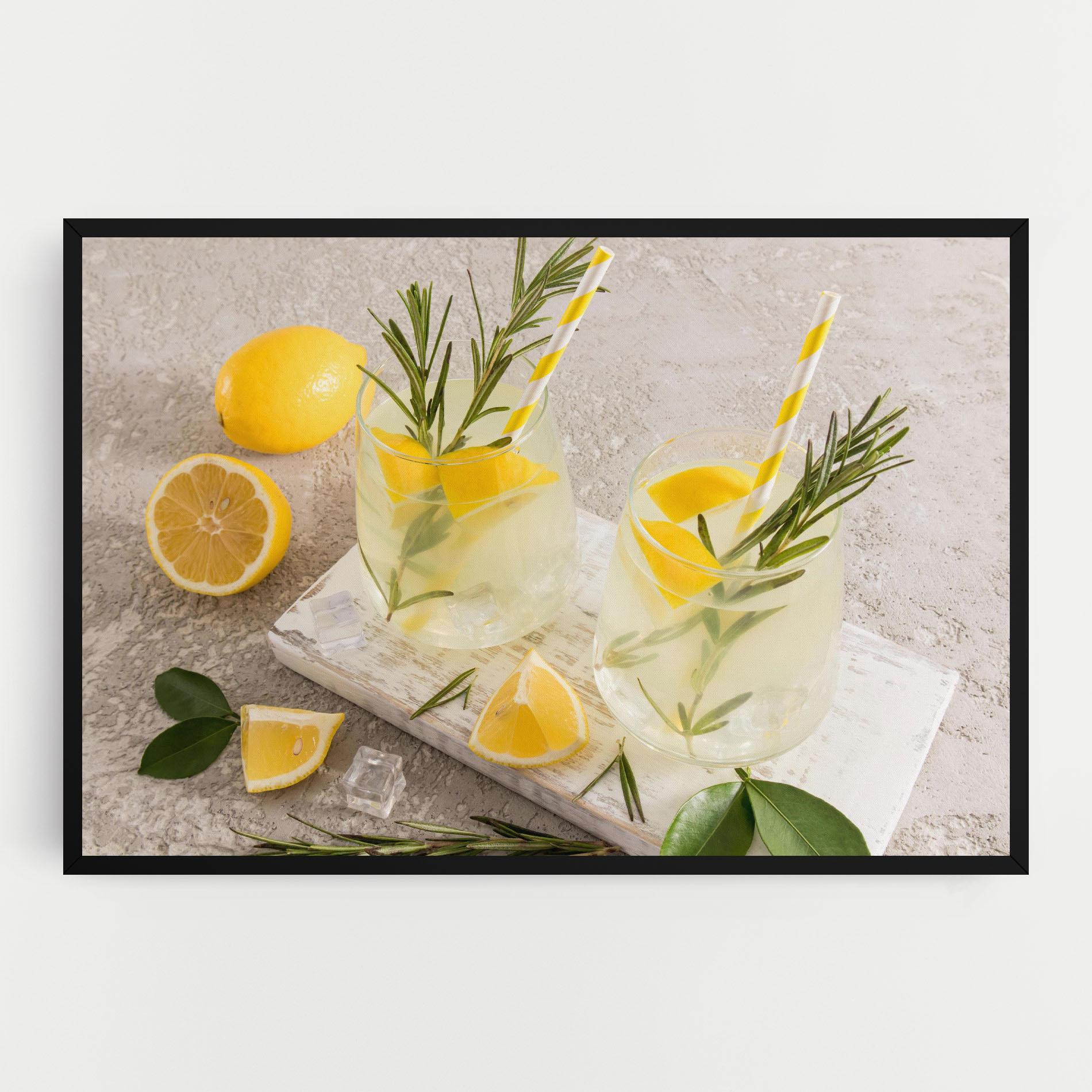 Vászonkép Homemade Rosemary Drink mockup 0