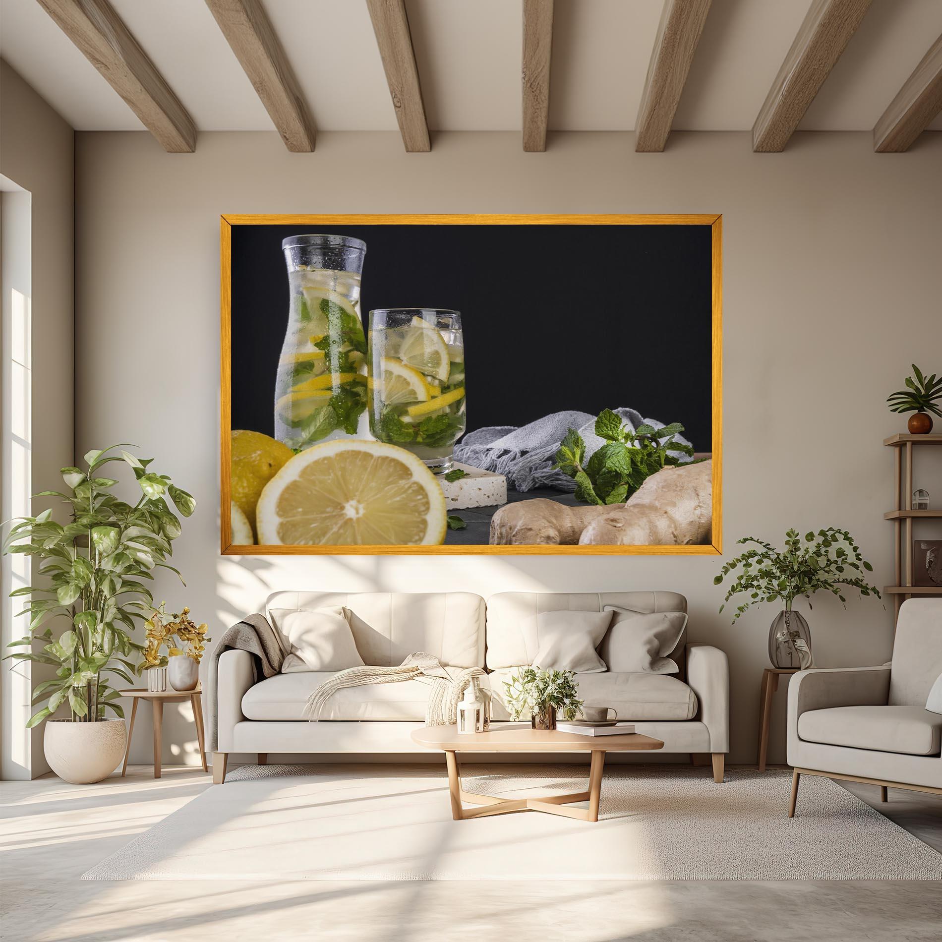 Vászonkép Ginger Lemonade mockup 6