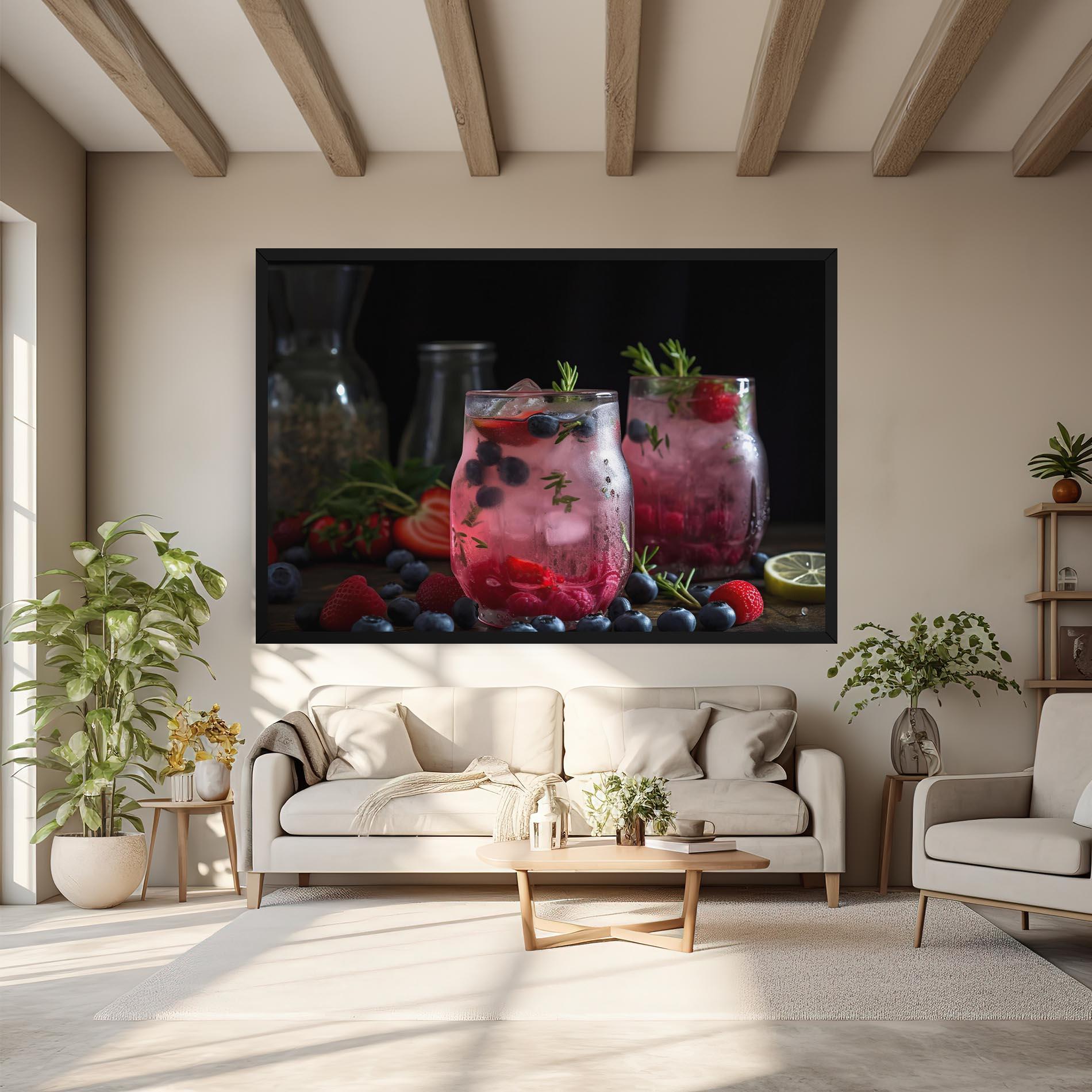 Vászonkép Berry Ice Drink mockup 6
