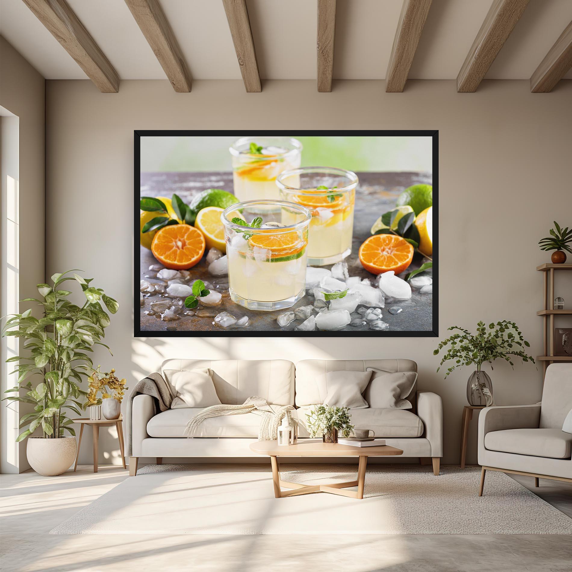 Vászonkép Citrus Fruit Lemonade mockup 6