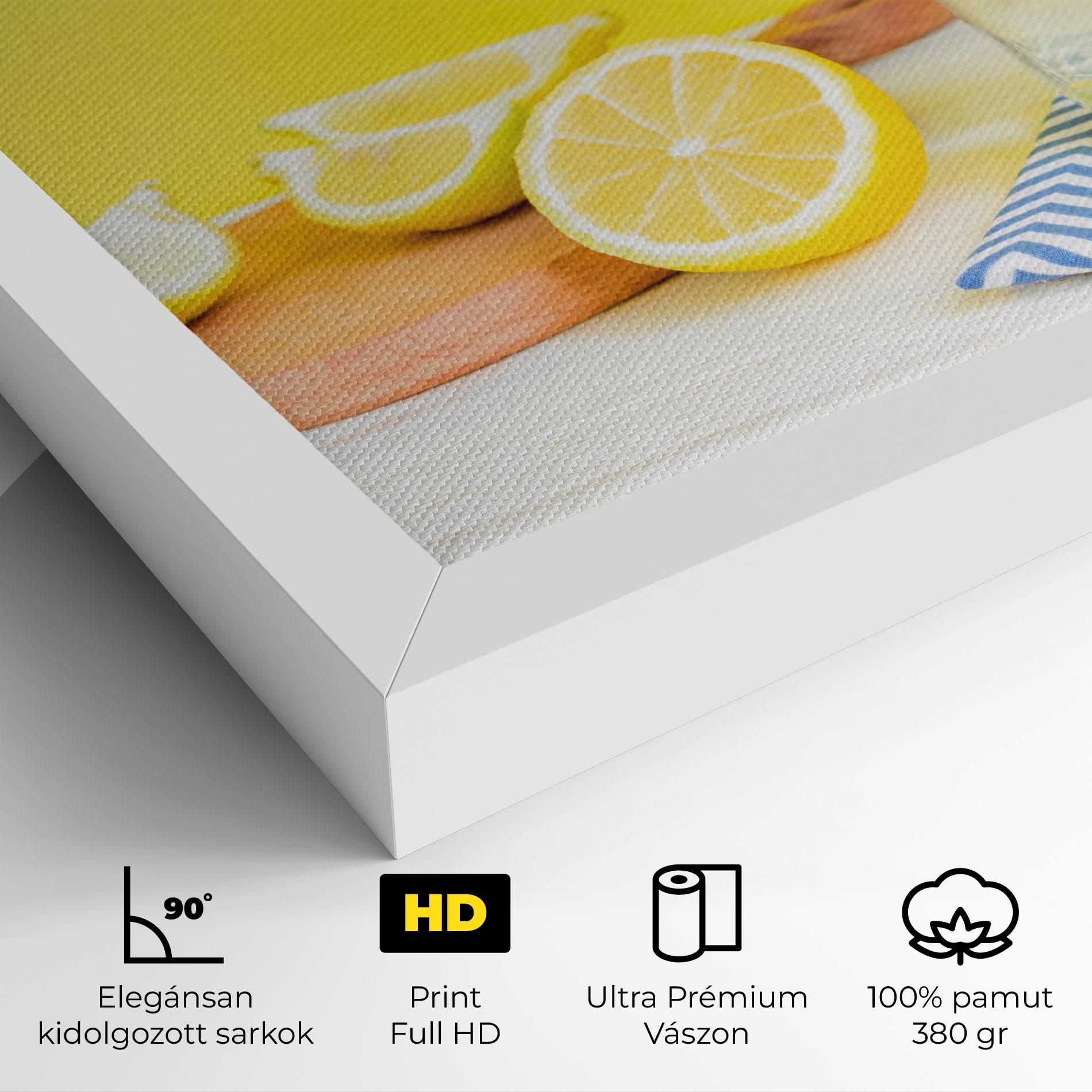 Vászonkép Citrus Lemonade Water mockup 4