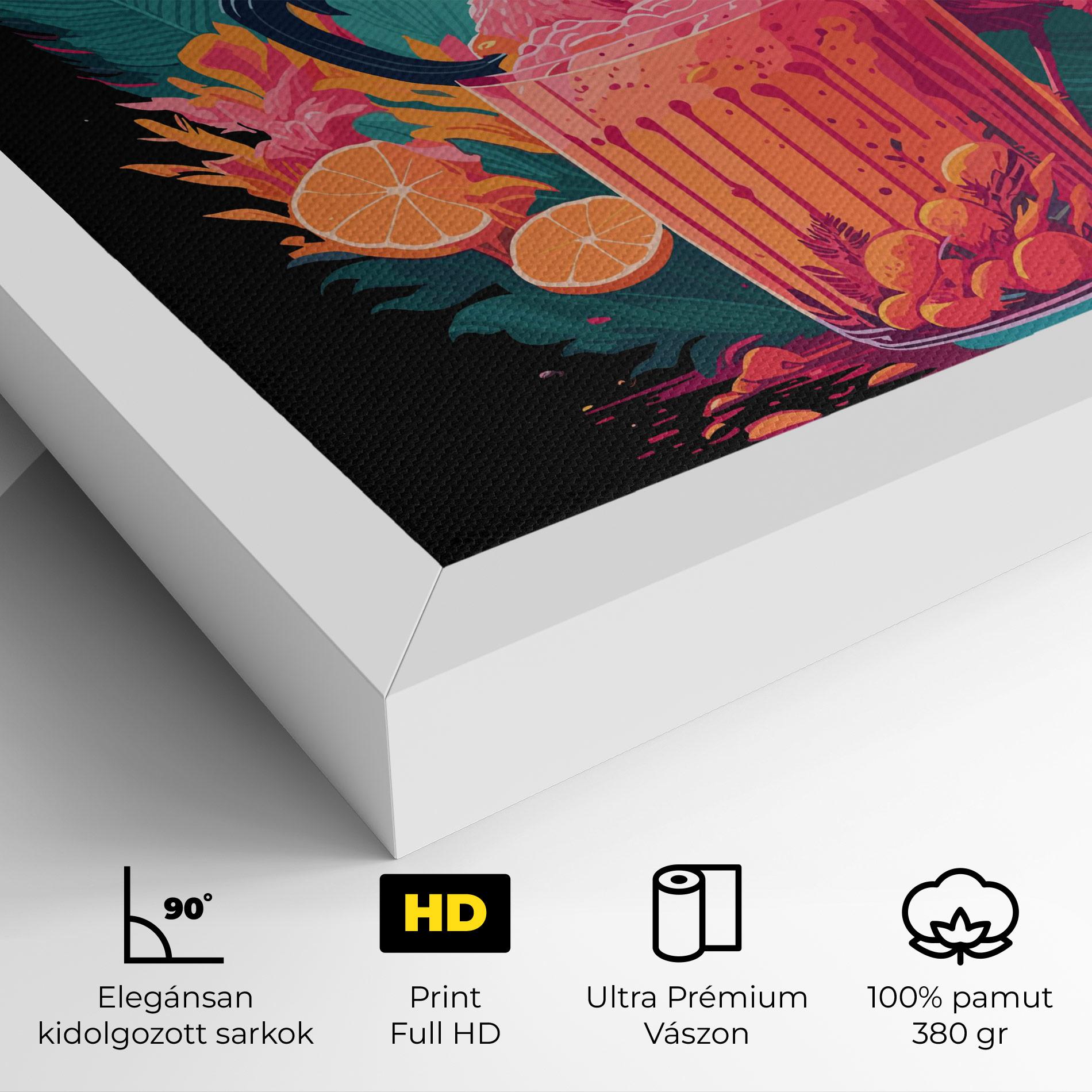 Vászonkép Pink Bird Drink mockup 4