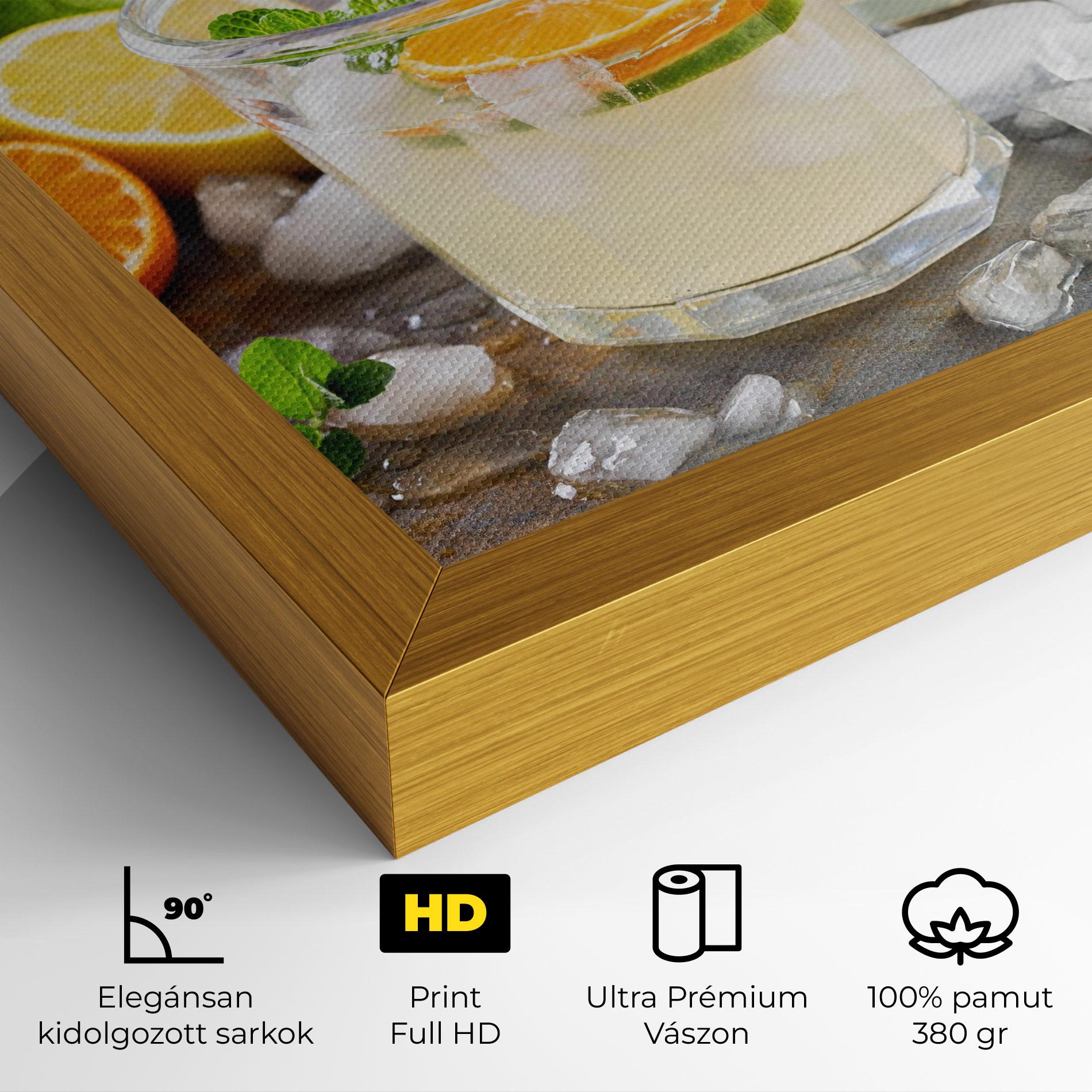 Vászonkép Citrus Fruit Lemonade mockup 4