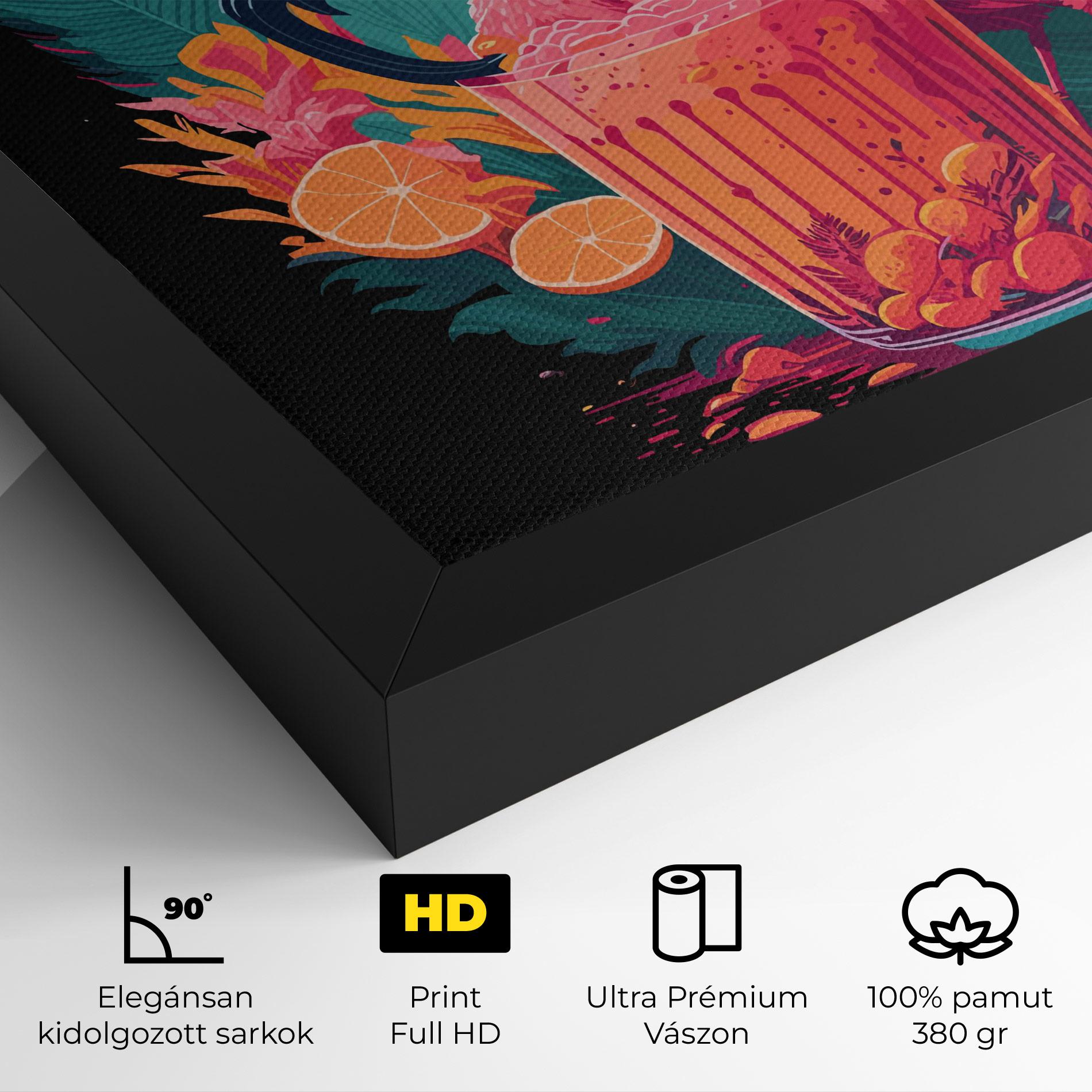 Vászonkép Pink Bird Drink mockup 4