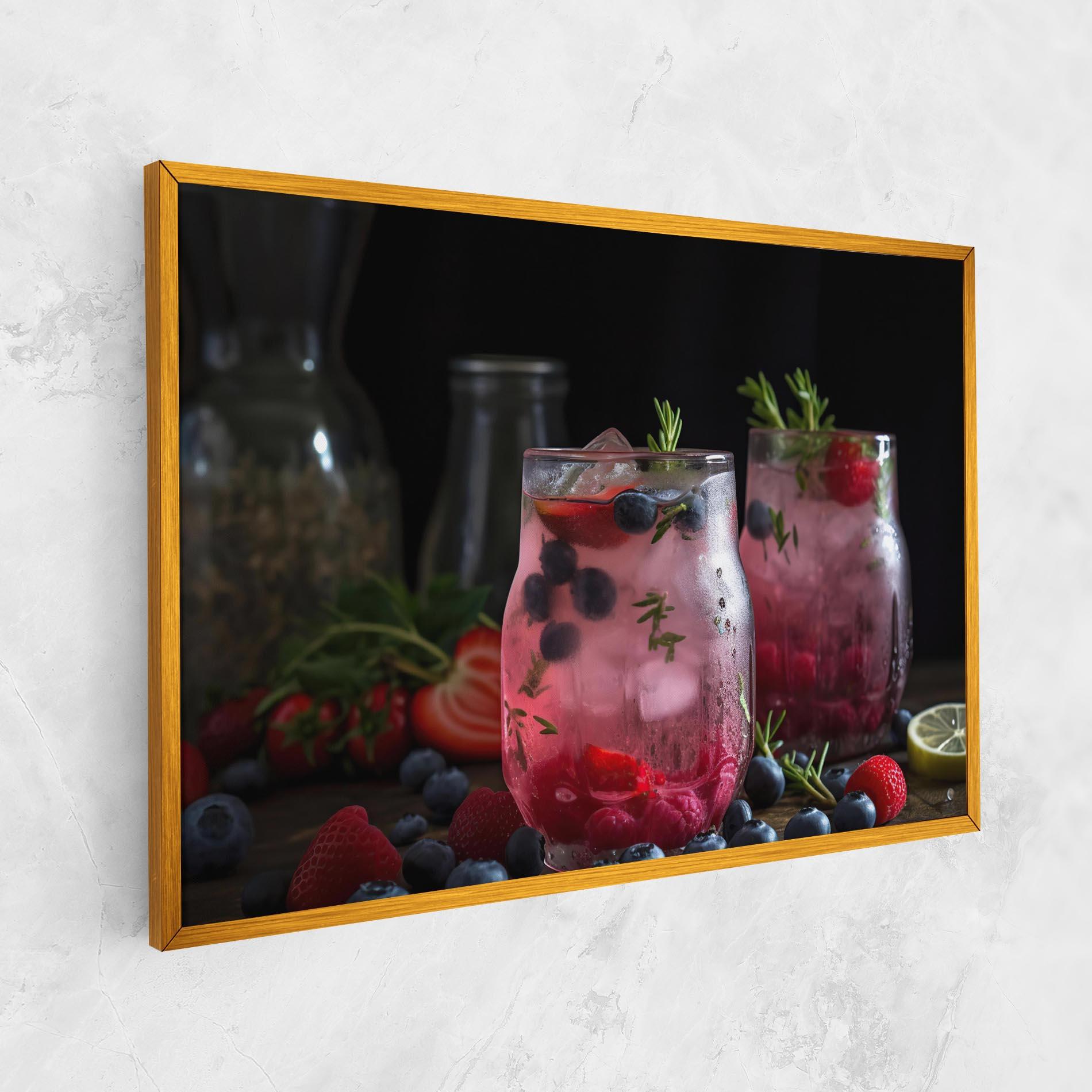 Vászonkép Berry Ice Drink mockup 1