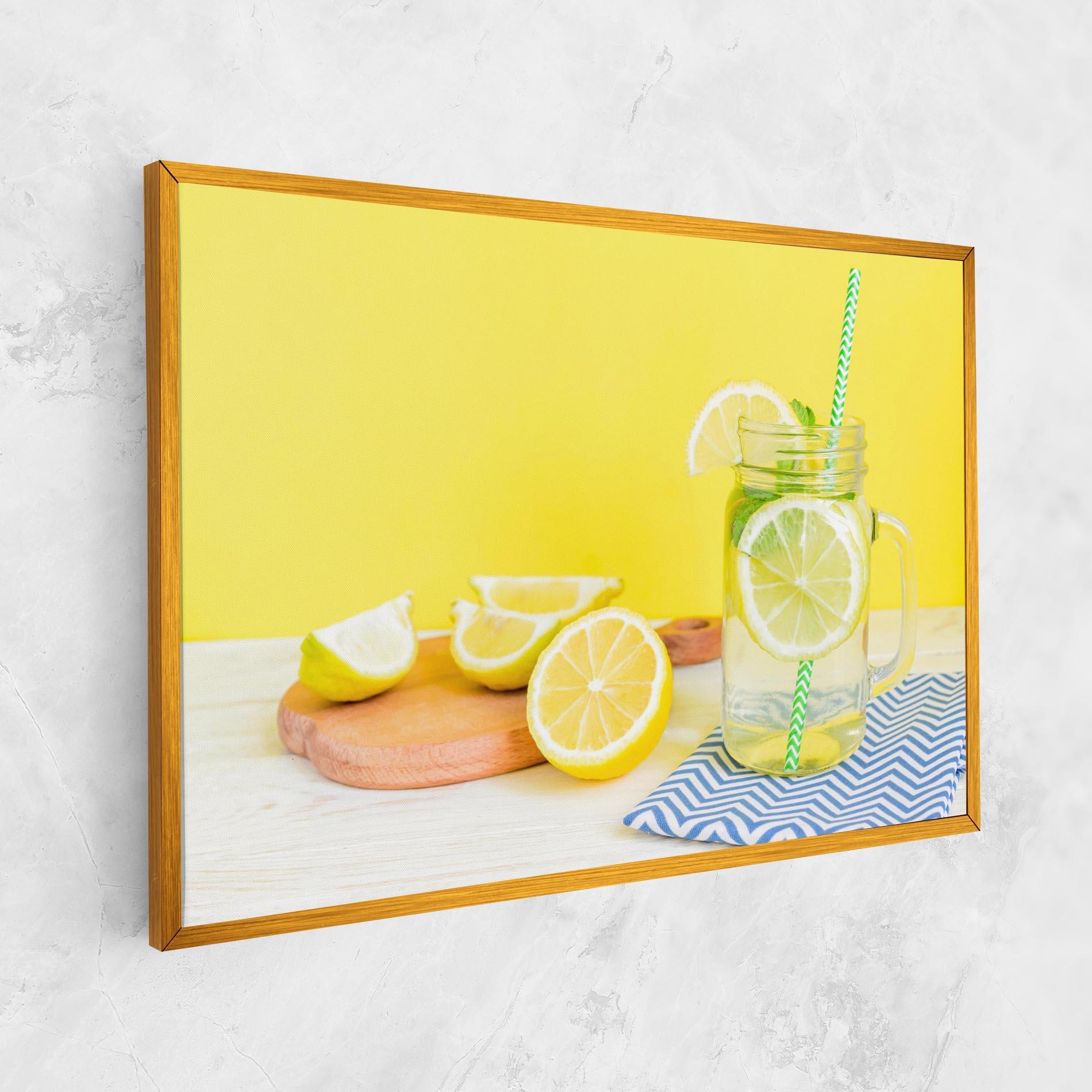 Vászonkép Citrus Lemonade Water mockup 1