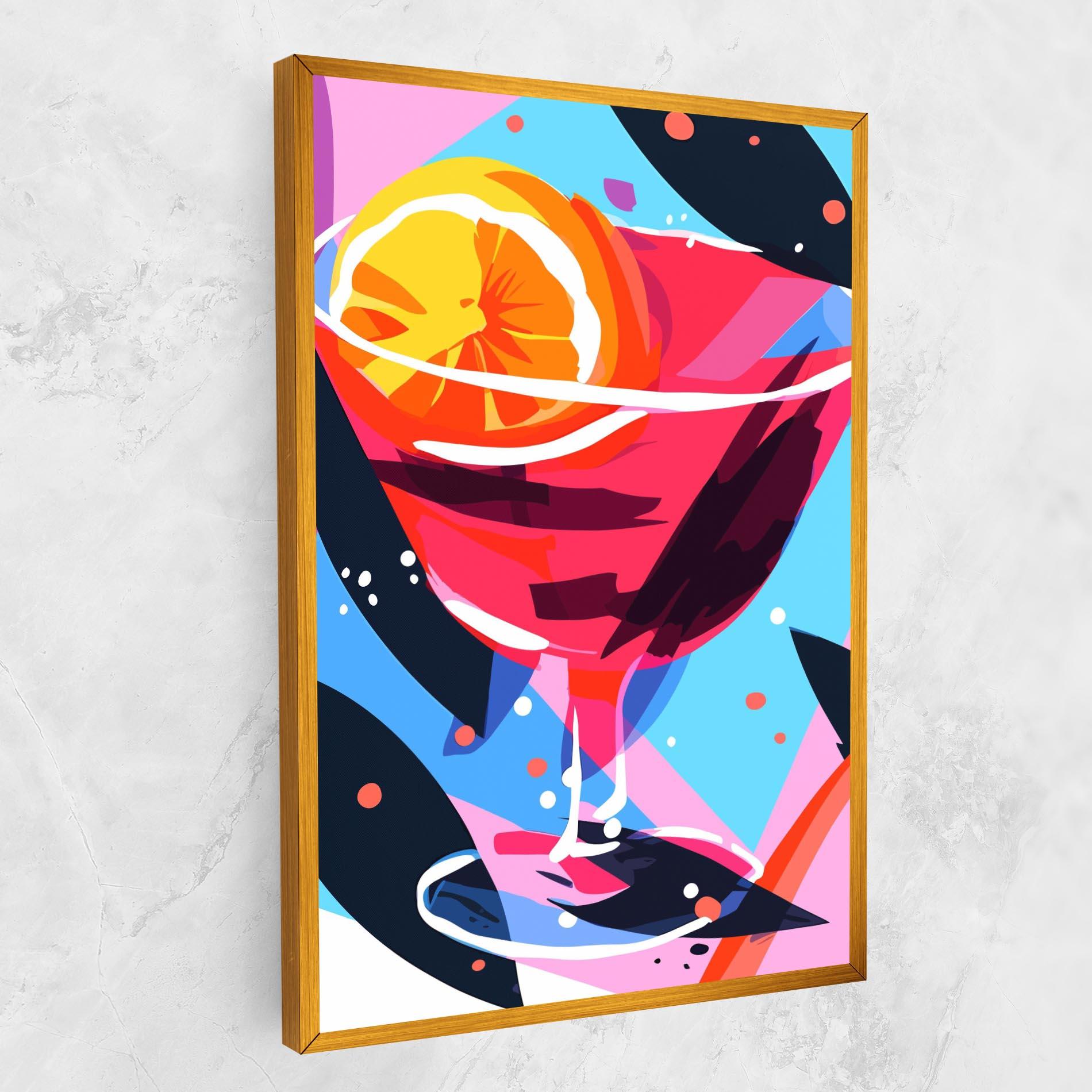 Vászonkép Red Cocktail Art mockup 1