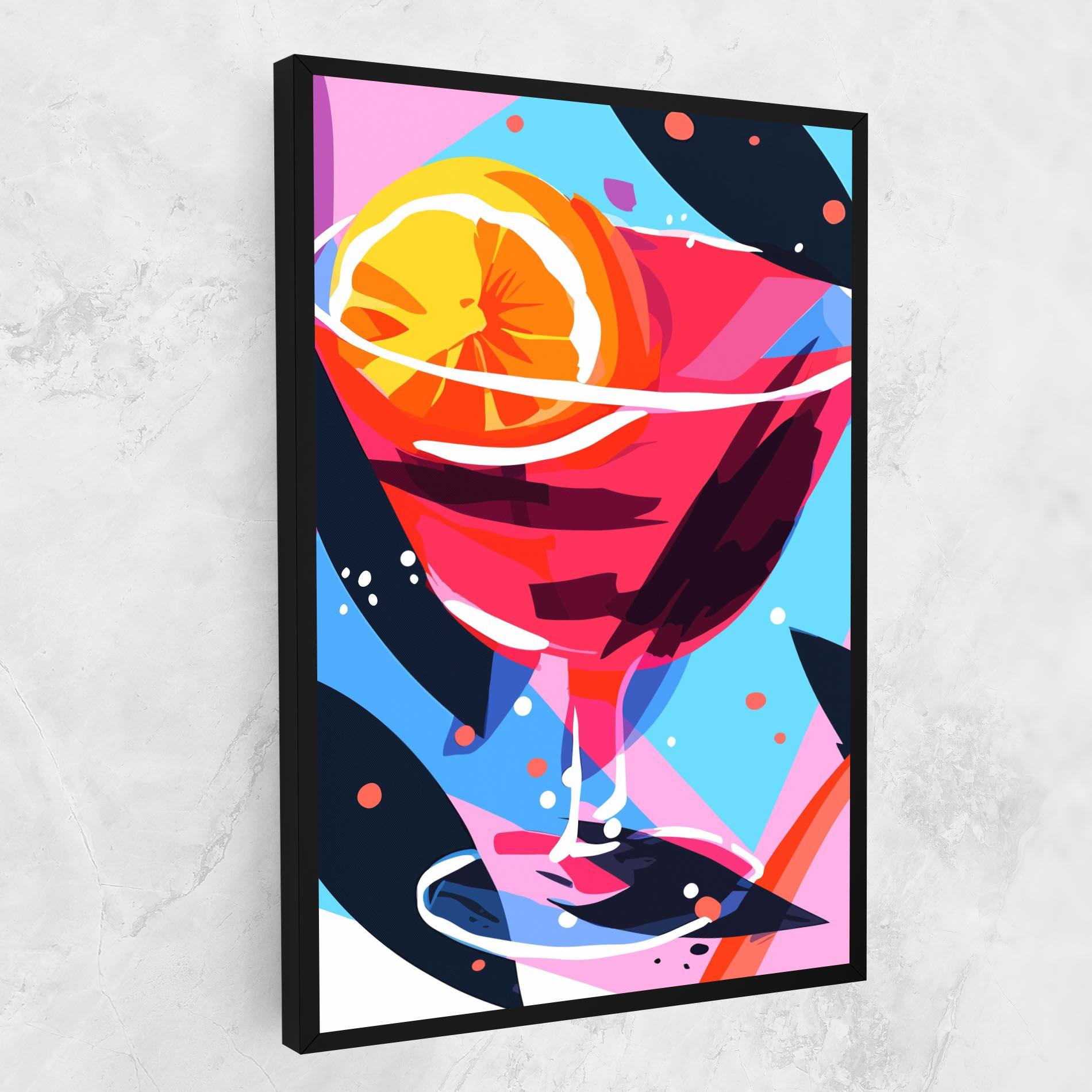 Vászonkép Red Cocktail Art mockup 1