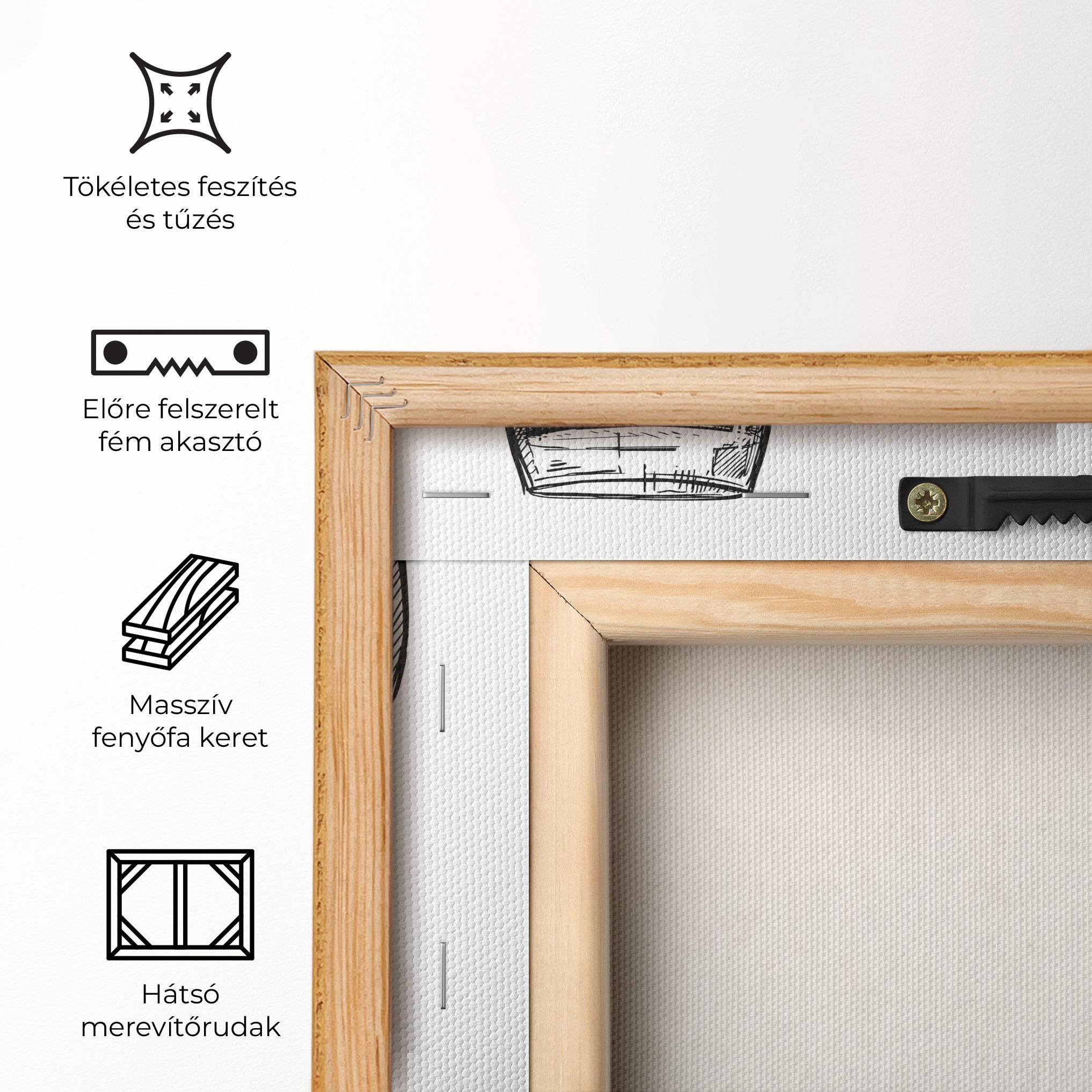 Vászonkép Black Line Drinks mockup 5