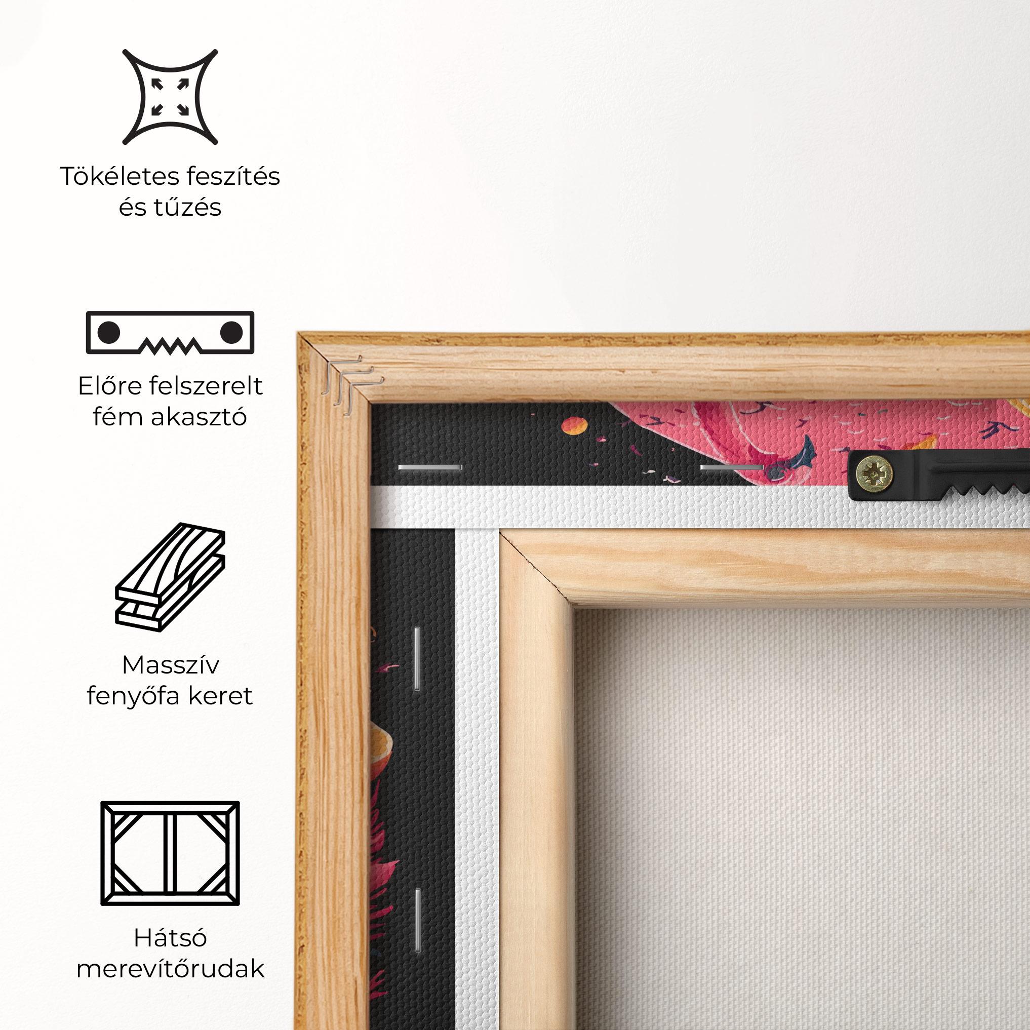 Vászonkép Pink Bird Drink mockup 5