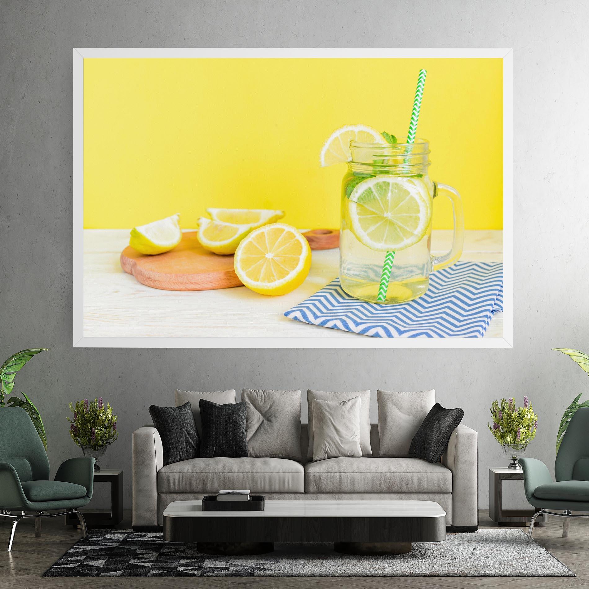 Vászonkép Citrus Lemonade Water mockup 7