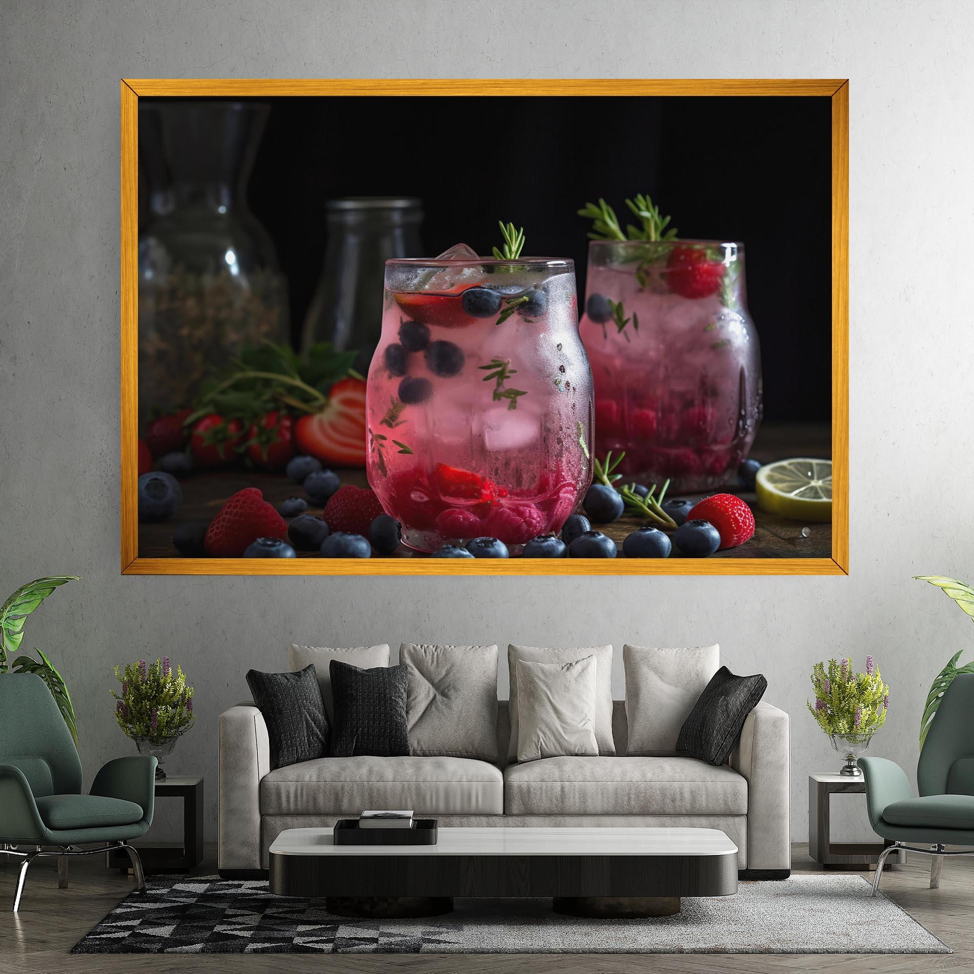 Vászonkép Berry Ice Drink mockup 7