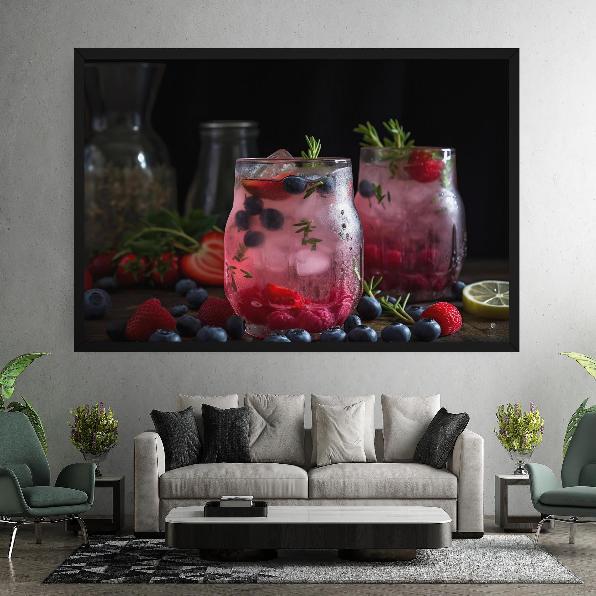 Vászonkép Berry Ice Drink mockup 7