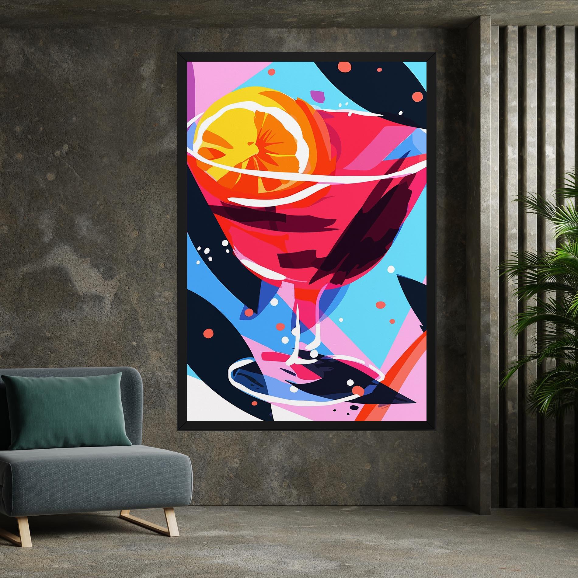 Vászonkép Red Cocktail Art mockup 7