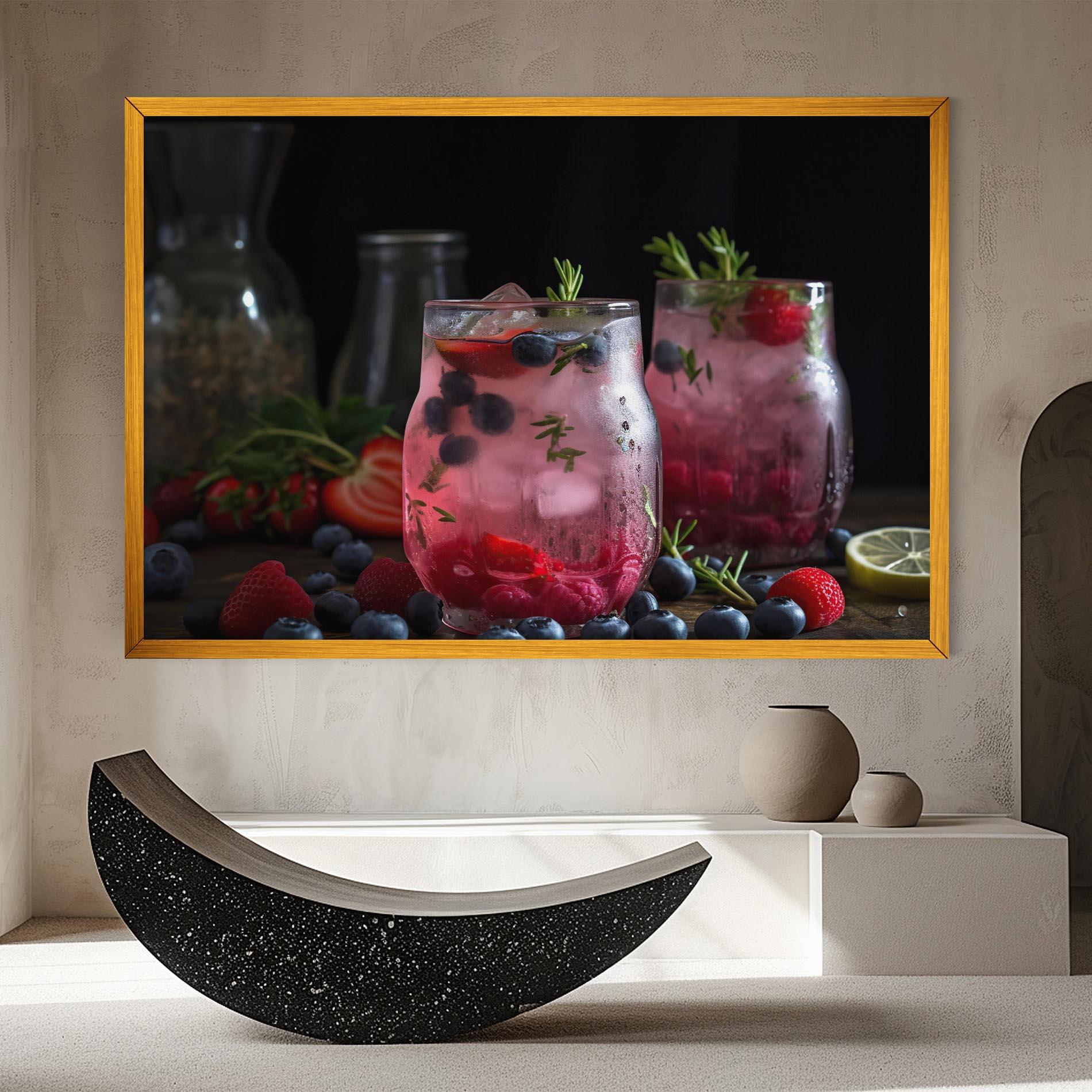 Vászonkép Berry Ice Drink mockup 8