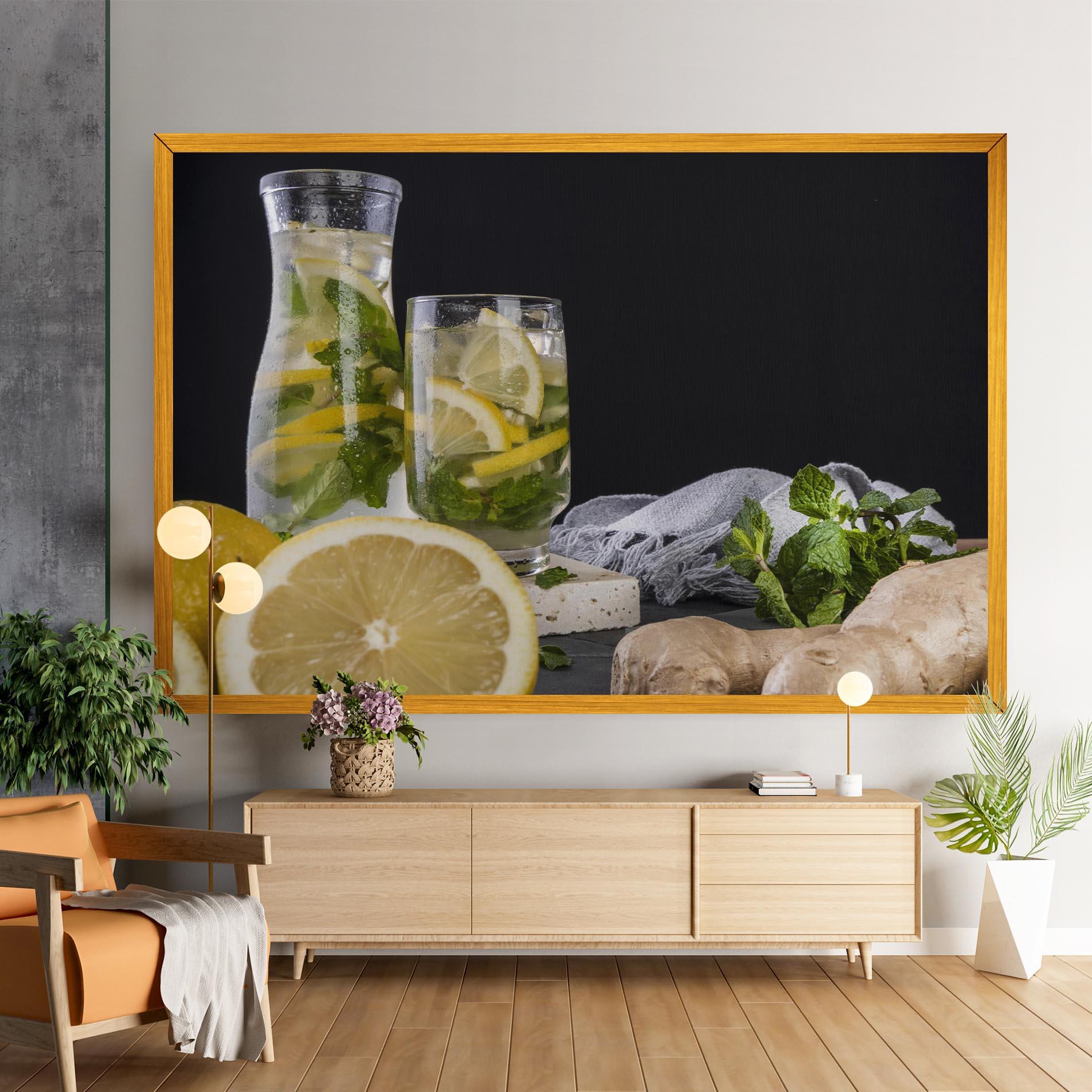 Vászonkép Ginger Lemonade mockup 9