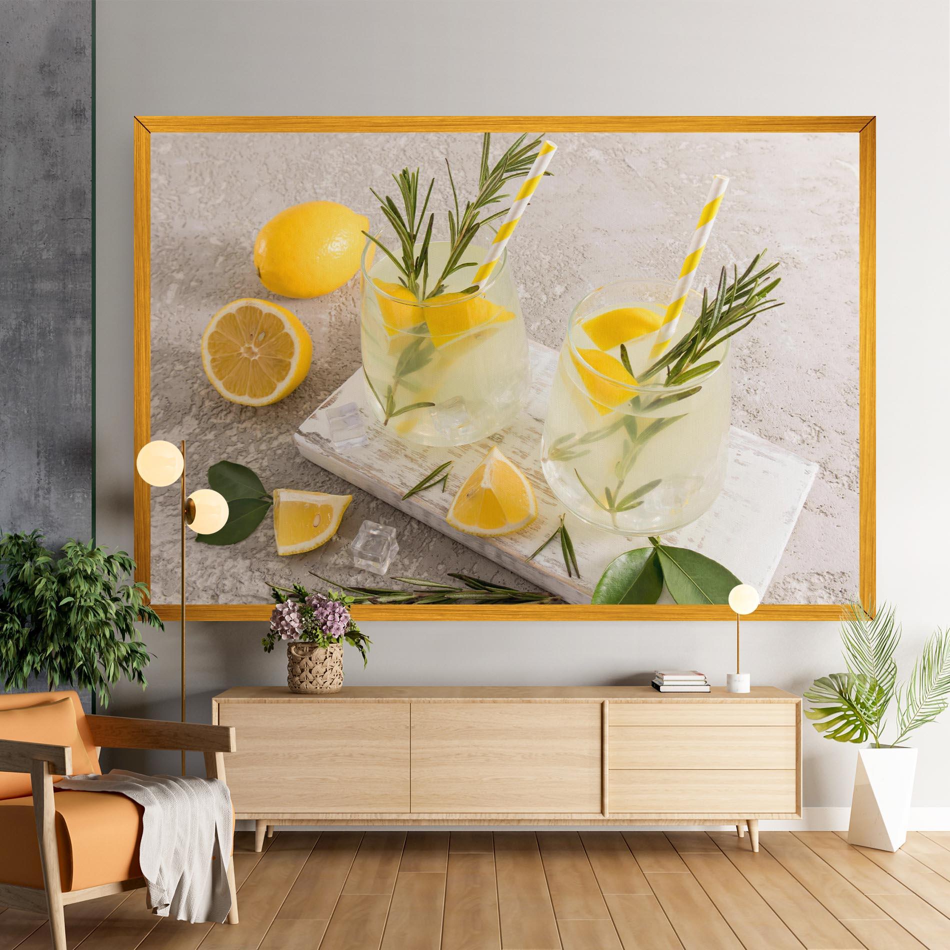 Vászonkép Homemade Rosemary Drink mockup 9