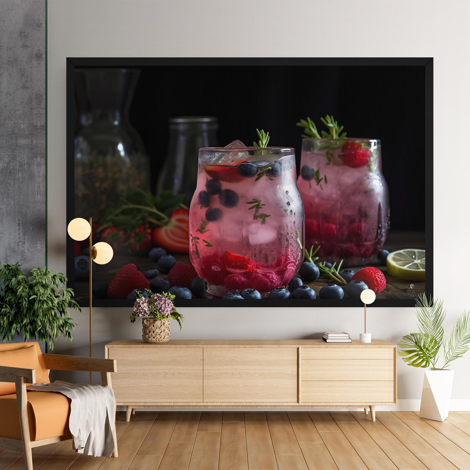 Vászonkép Berry Ice Drink mockup 9